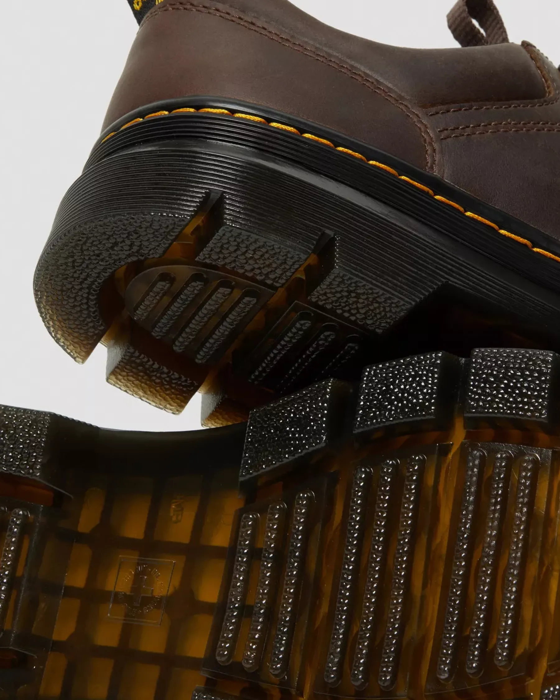 Shoes|Oxfords>Dr. Martens Reeder Crazy Horse Leather Utility Shoes Dark Brown — Crazy Horse