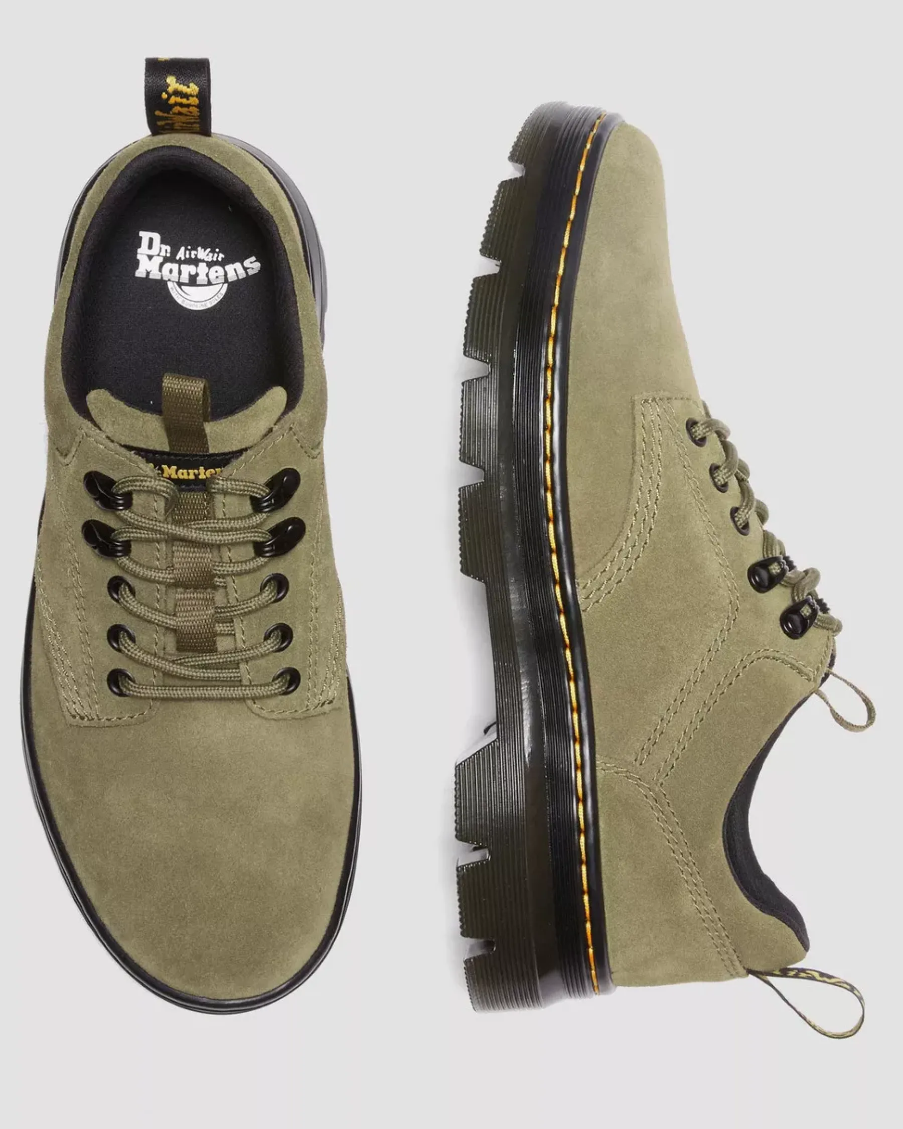 Sale|Oxfords>Dr. Martens Reeder Suede Utility Shoes DMS OLIVE — E.H.Suede