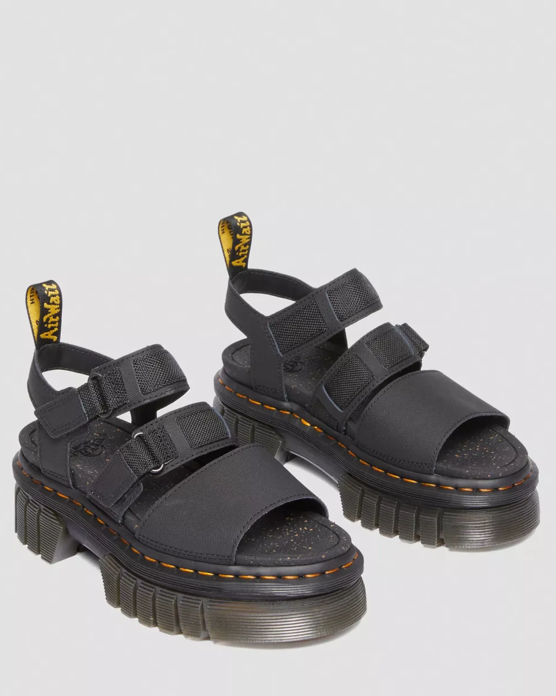 Sale|Platform Sandals>Dr. Martens Ricki Leather 3-Strap Platform Sandals Black — Ajax+Extra Tough 50/50