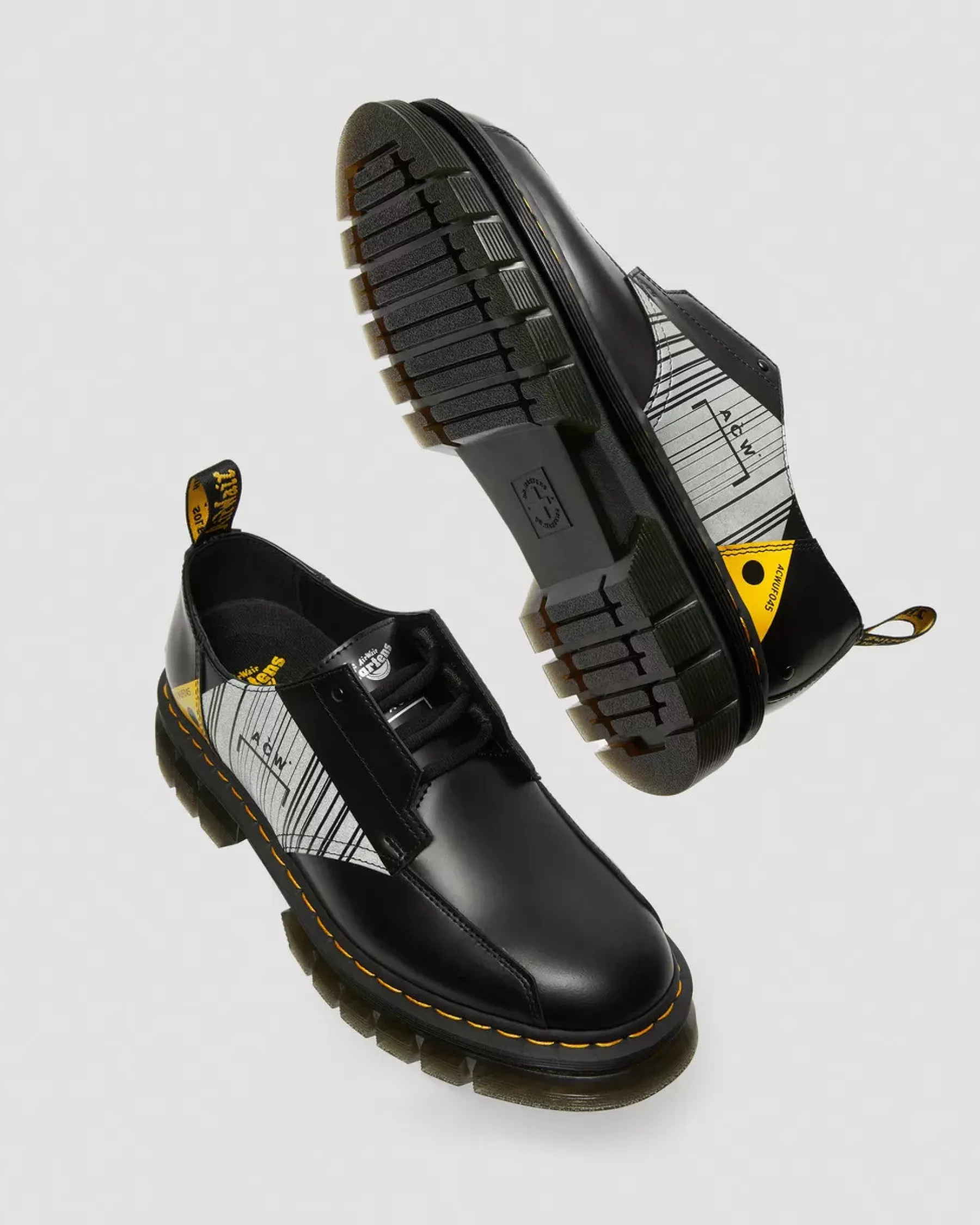 Sale|Oxfords>Dr. Martens Rikard A-Cold-Wall* Leather Platform Shoes Black — Smooth Leather