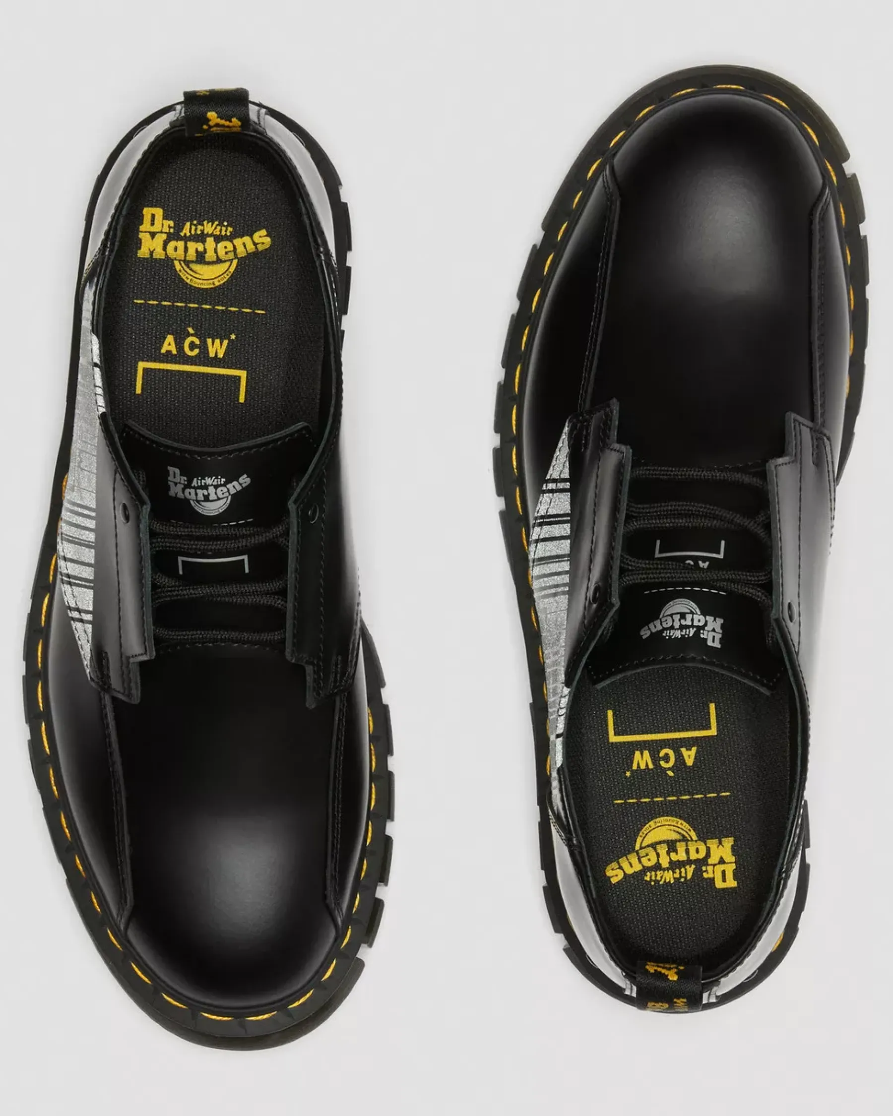 Sale|Oxfords>Dr. Martens Rikard A-Cold-Wall* Leather Platform Shoes Black — Smooth Leather