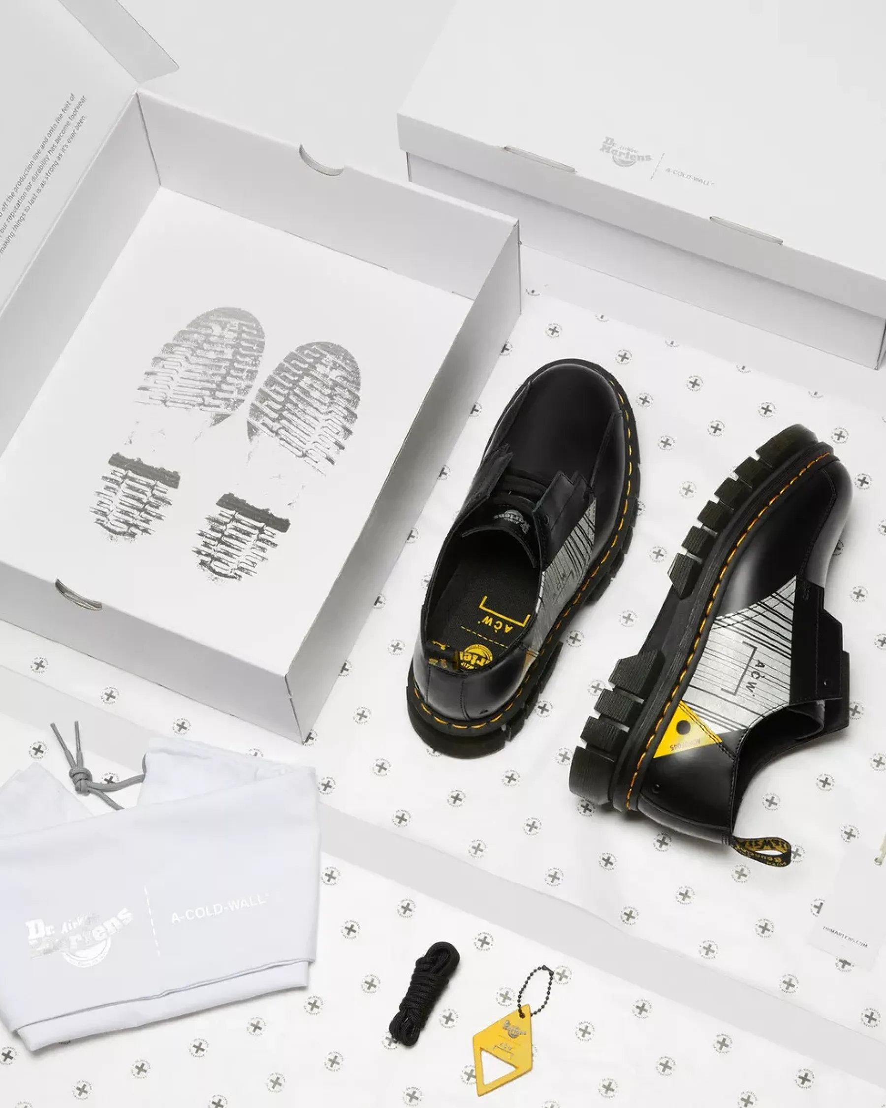 Sale|Oxfords>Dr. Martens Rikard A-Cold-Wall* Leather Platform Shoes Black — Smooth Leather