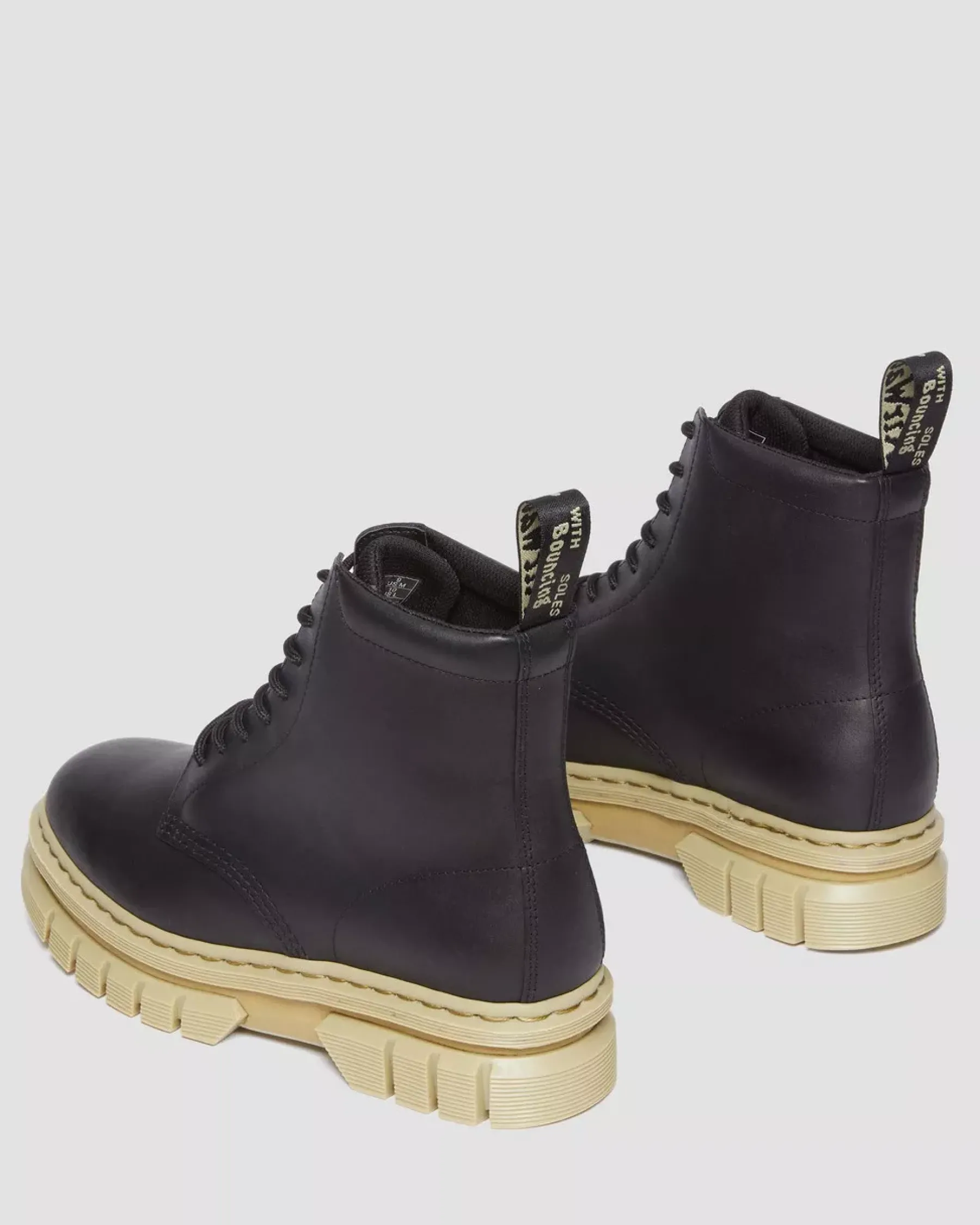 Sale|Ankle Boots>Dr. Martens Rikard Contrast Sole Platform Lace Up Boots Black — Polished Lucido
