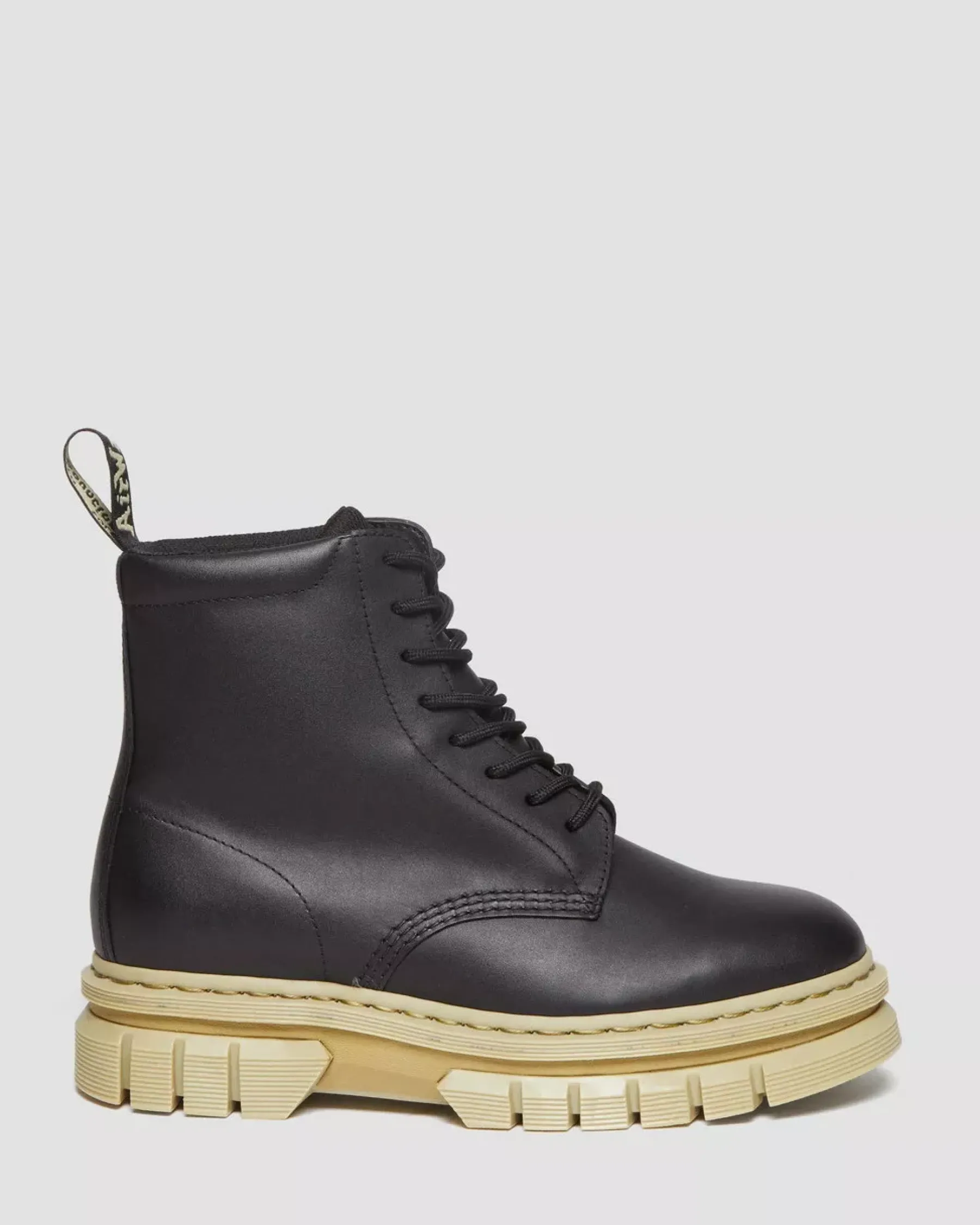 Sale|Ankle Boots>Dr. Martens Rikard Contrast Sole Platform Lace Up Boots Black — Polished Lucido