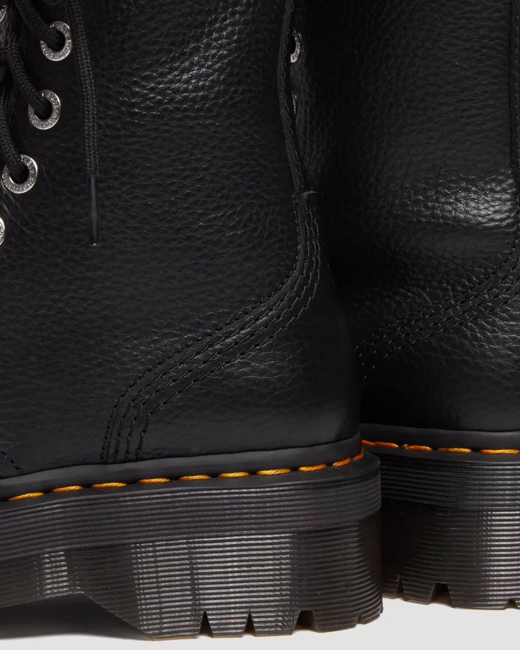 Platform Boots|Ankle Boots>Dr. Martens Sinclair Hi Milled Nappa Leather Platform Boots Black — Milled Nappa