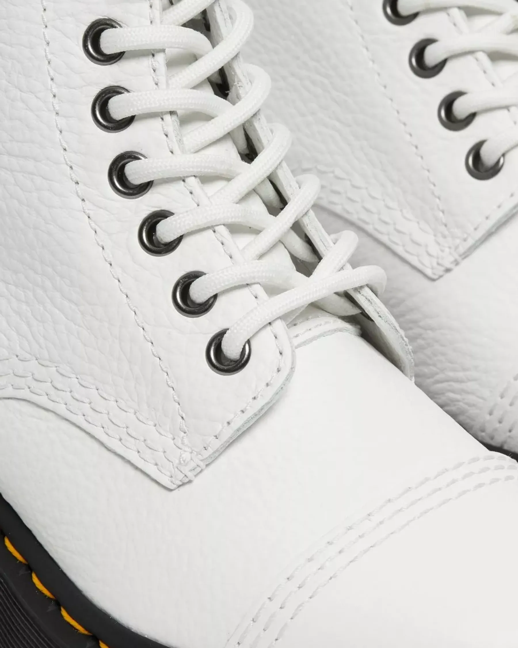Sale|Platform Boots>Dr. Martens Sinclair Milled Nappa Leather Platform Boots White — Milled Nappa