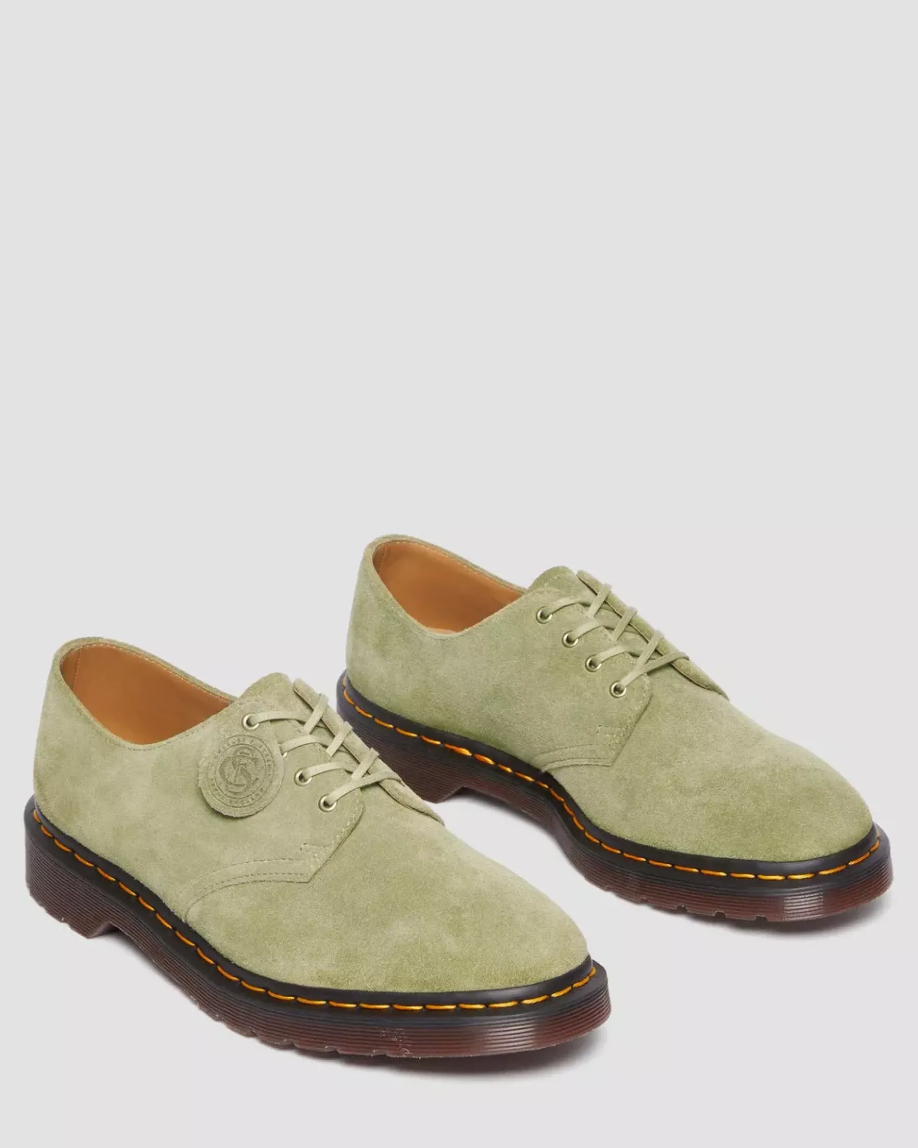 Sale|Originals>Dr. Martens Smiths Suede Dress Shoes Pale Olive — Desert Oasis Suede