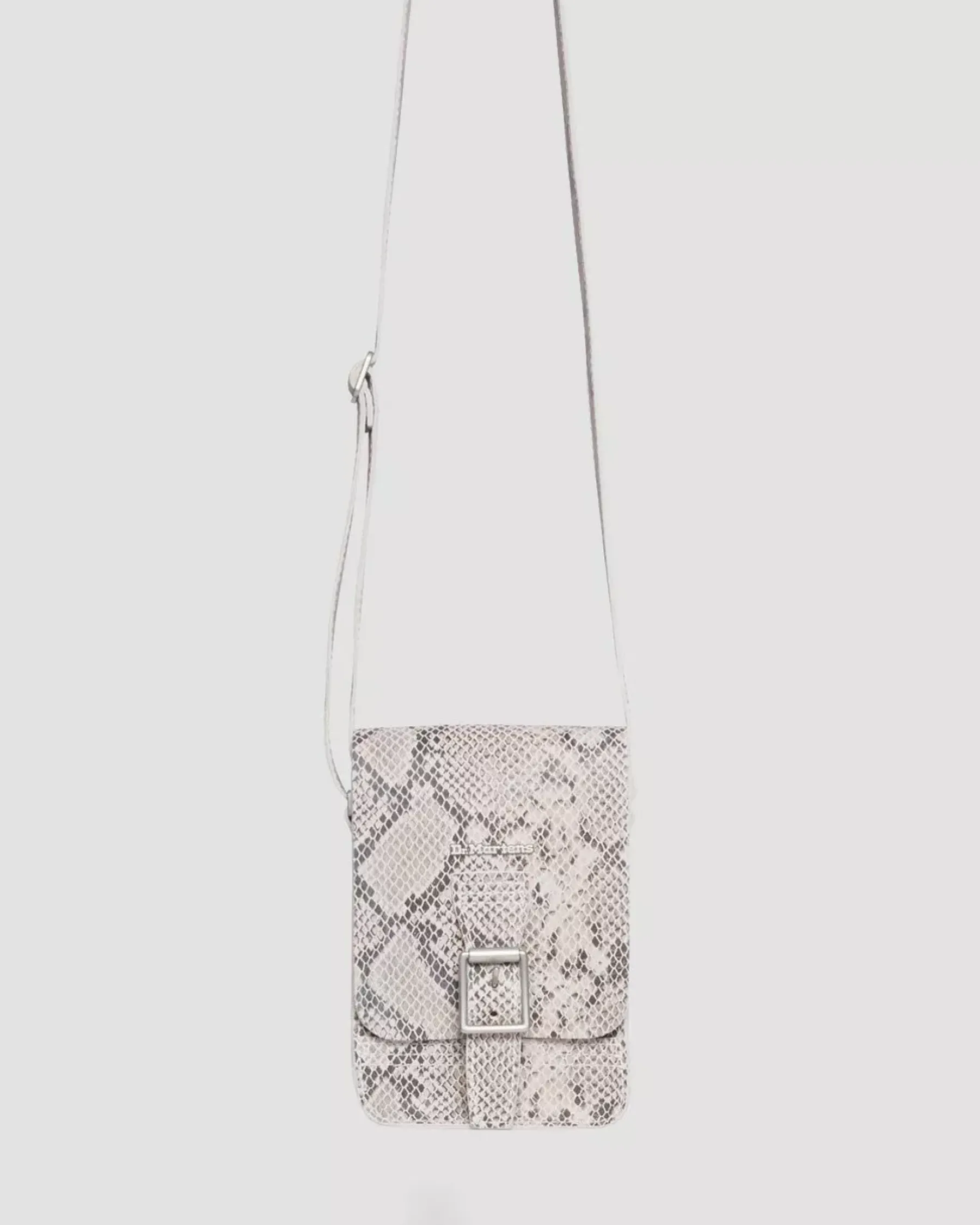 Accessories|Bags>Dr. Martens Snake Print Leather Vertical Crossbody Bag Sand+Black — Python Print Suede