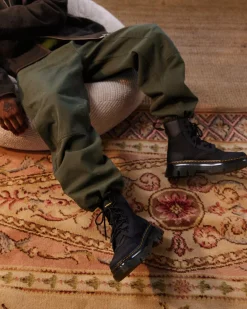 Sale|Casual Boots>Dr. Martens Tarik Zip Poly & Leather Utility Boots BLACK — Ajax + Extra Tough 50/50 + Hydro