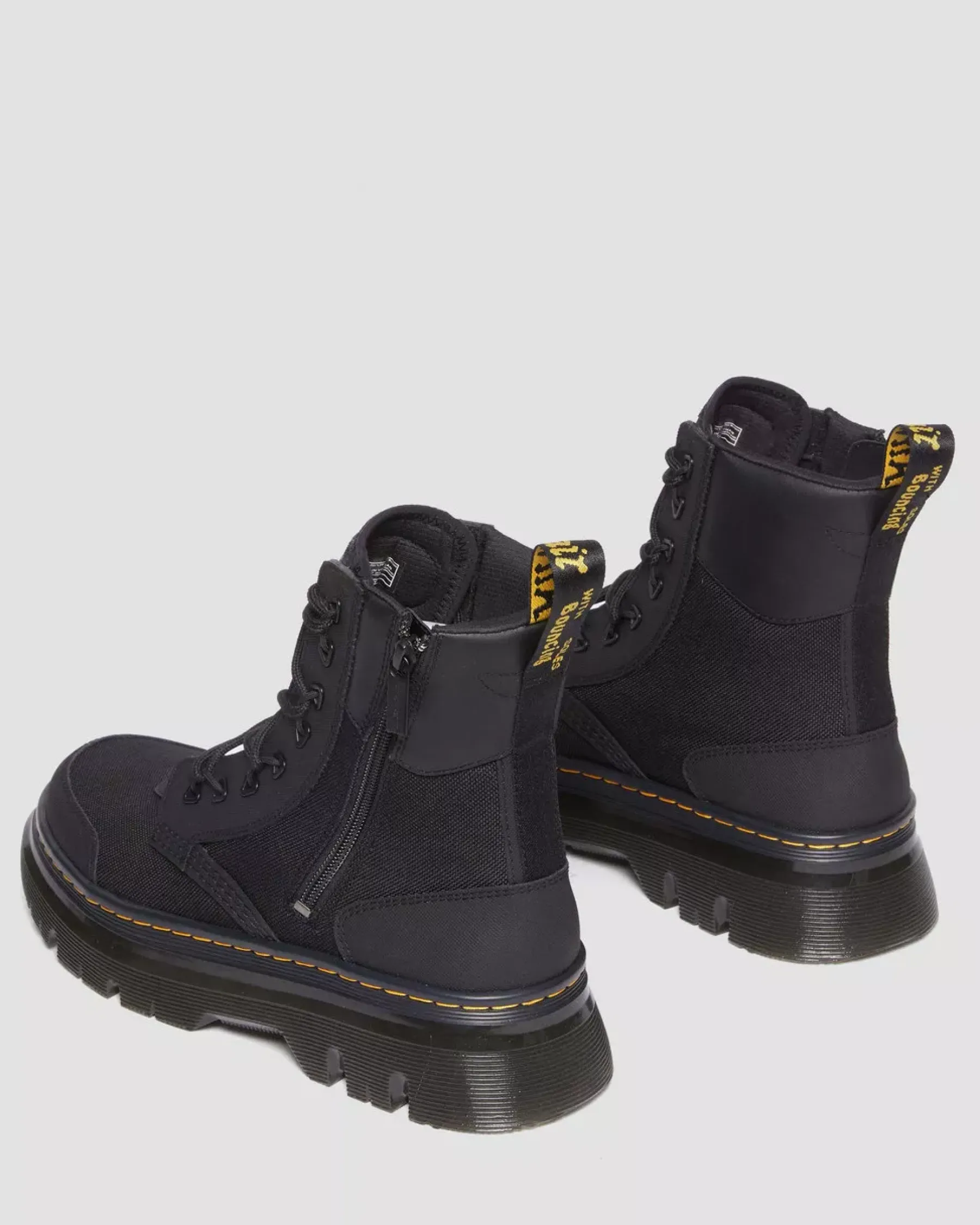 Sale|Casual Boots>Dr. Martens Tarik Zip Poly & Leather Utility Boots BLACK — Ajax + Extra Tough 50/50 + Hydro