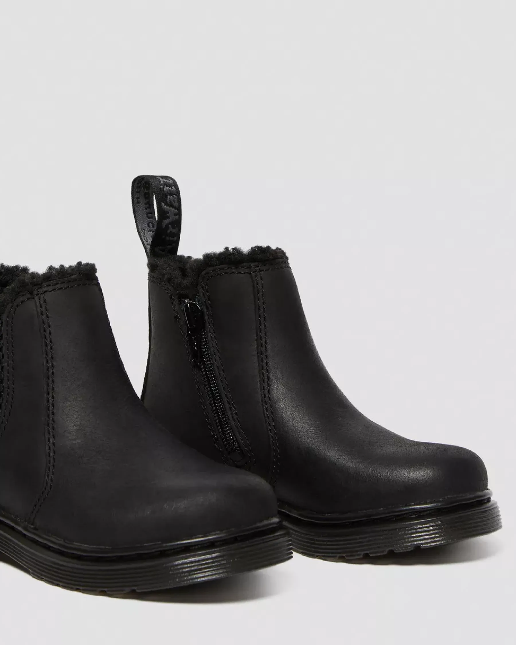 Winter Boots|Toddler / 2-4 Years>Dr. Martens Toddler 2976 Faux Fur Lined Chelsea Boots Black — Republic Waterproof