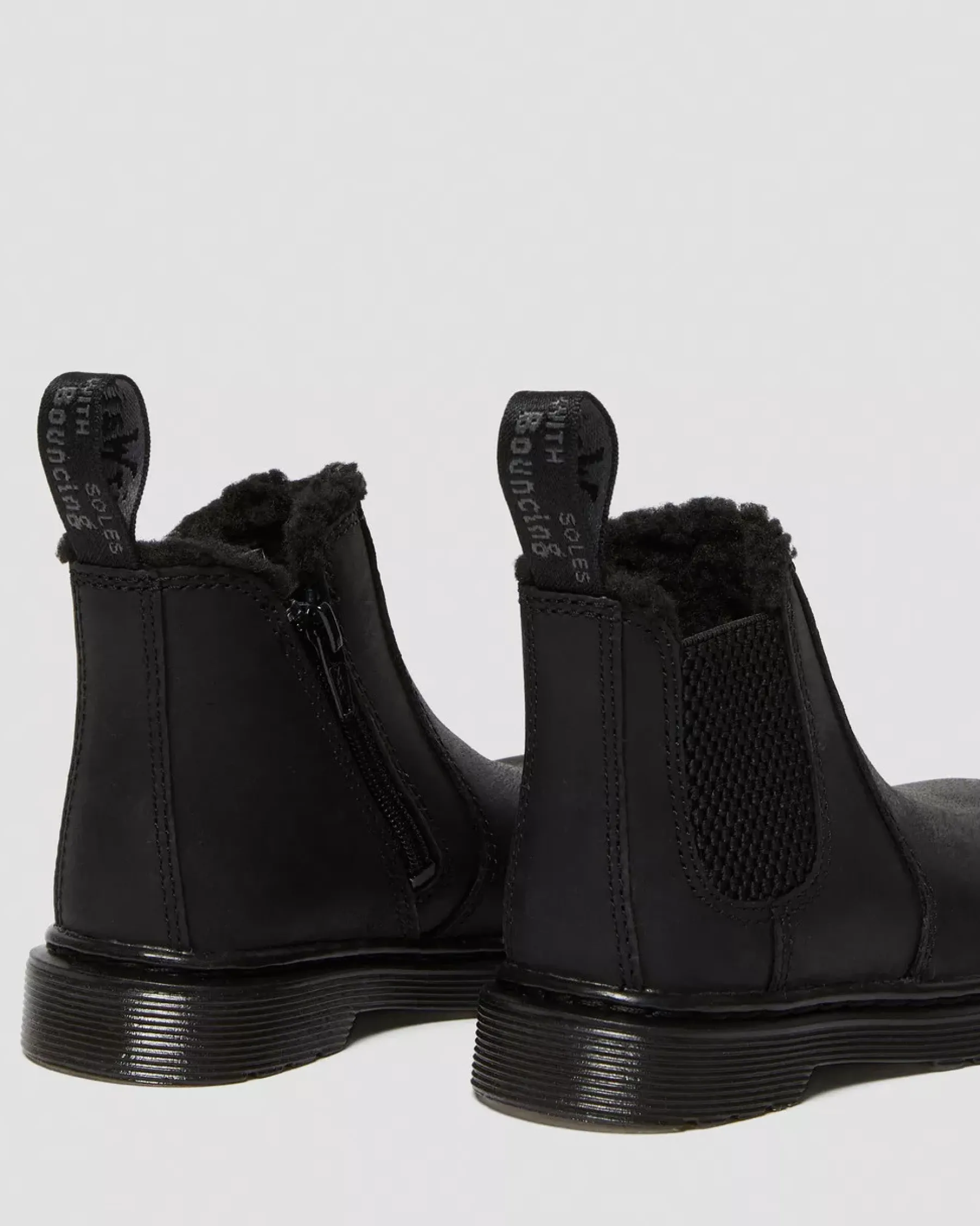 Winter Boots|Toddler / 2-4 Years>Dr. Martens Toddler 2976 Faux Fur Lined Chelsea Boots Black — Republic Waterproof