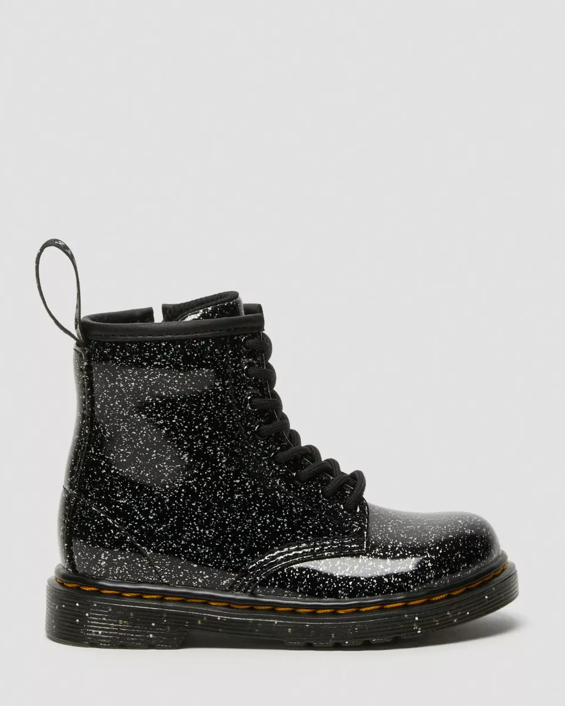 Glitter & Patent Boots|Toddler / 2-4 Years>Dr. Martens Toddler 1460 Glitter Lace Up Boots Black — Cosmic Glitter