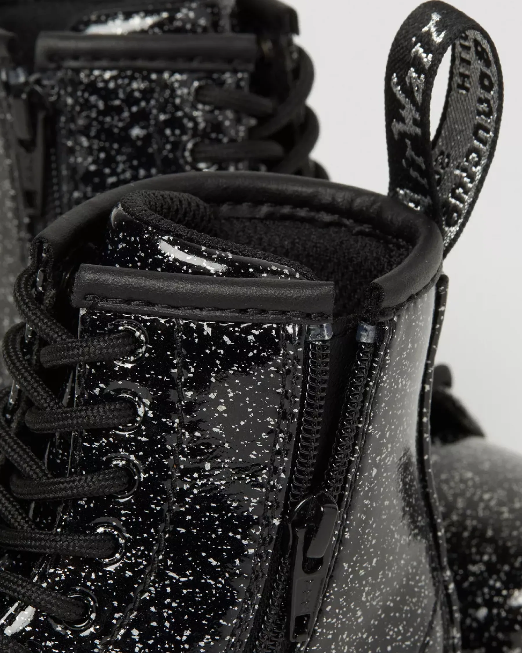 Glitter & Patent Boots|Toddler / 2-4 Years>Dr. Martens Toddler 1460 Glitter Lace Up Boots Black — Cosmic Glitter
