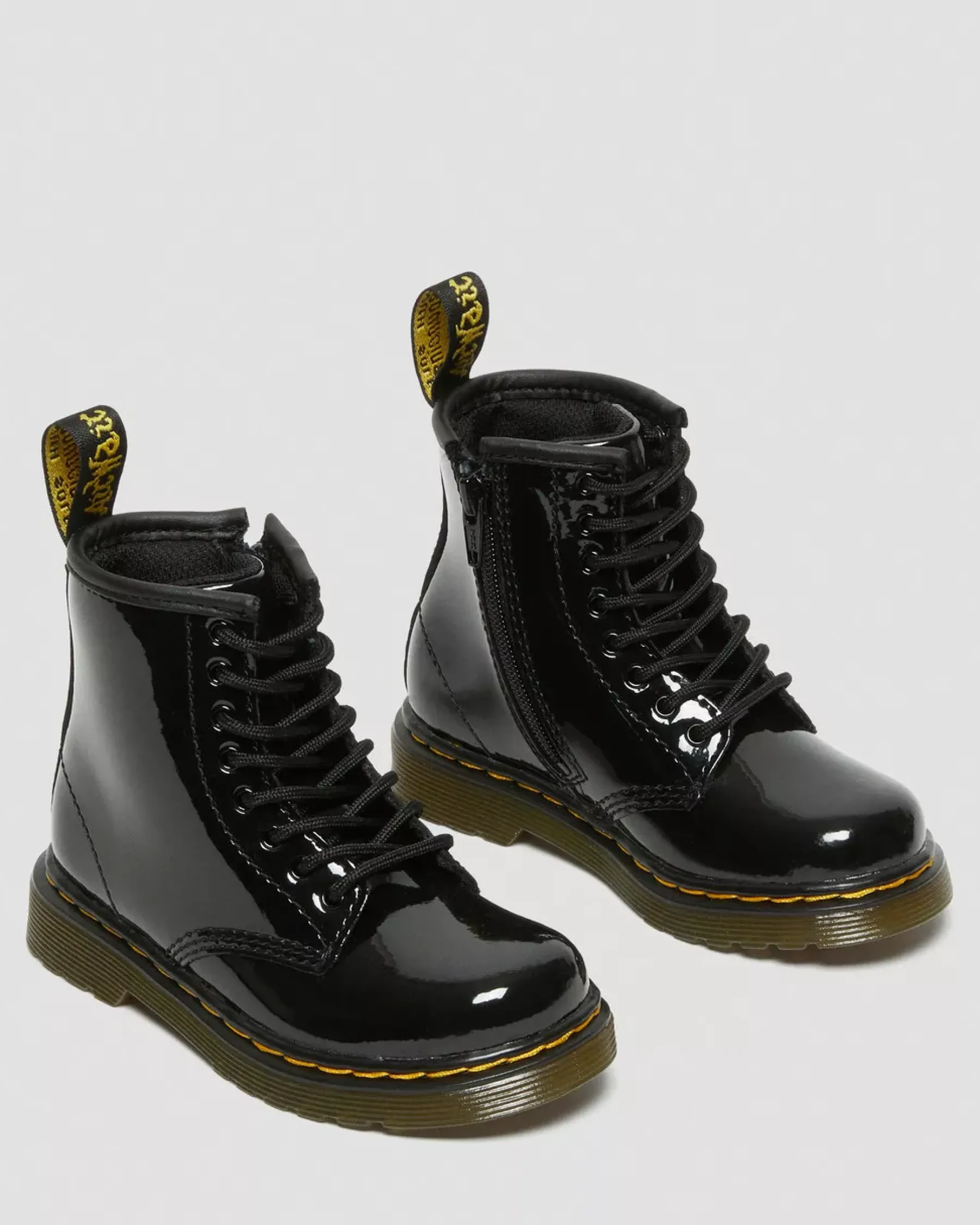 Glitter & Patent Boots|School Styles>Dr. Martens Toddler 1460 Patent Leather Lace Up Boots Black — Patent Leather
