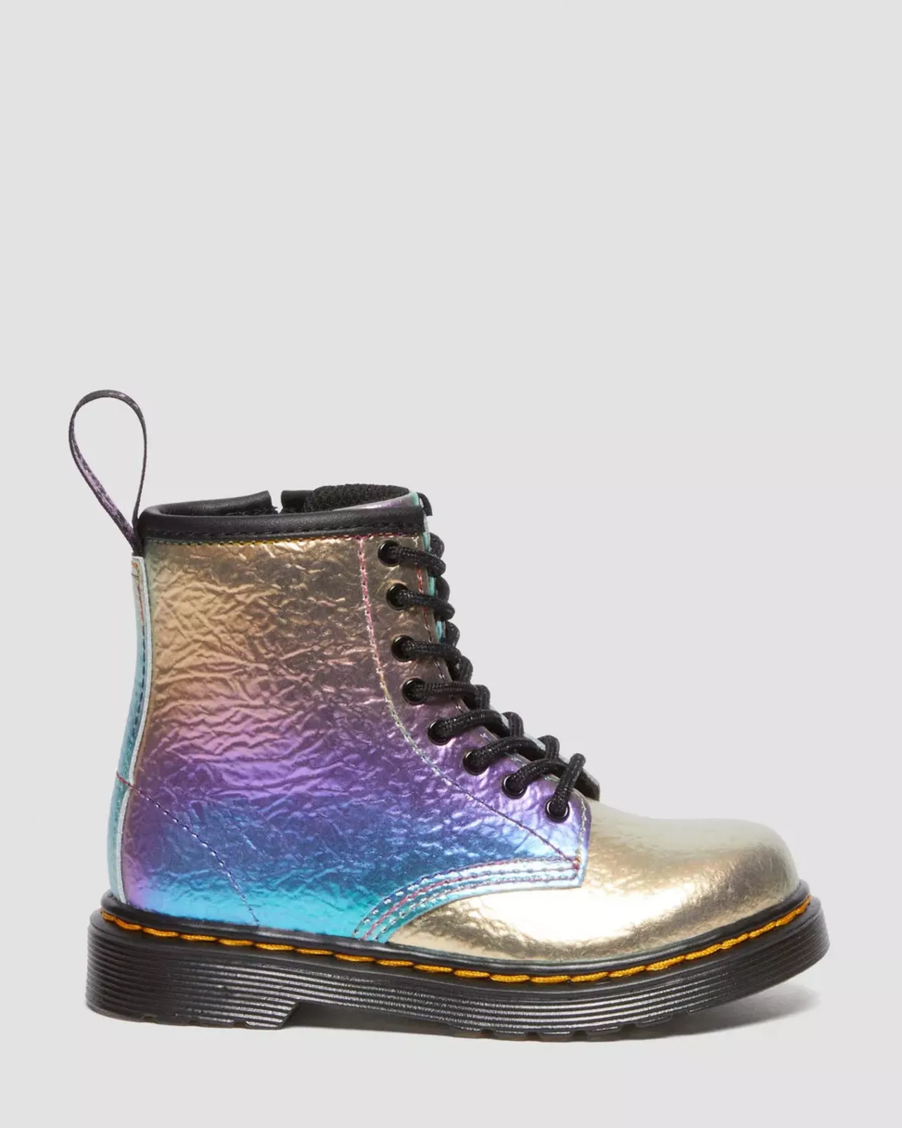 Sale|School Styles>Dr. Martens Toddler 1460 Rainbow Crinkle Leather Lace Up Boots MULTI — Rainbow Crinkle