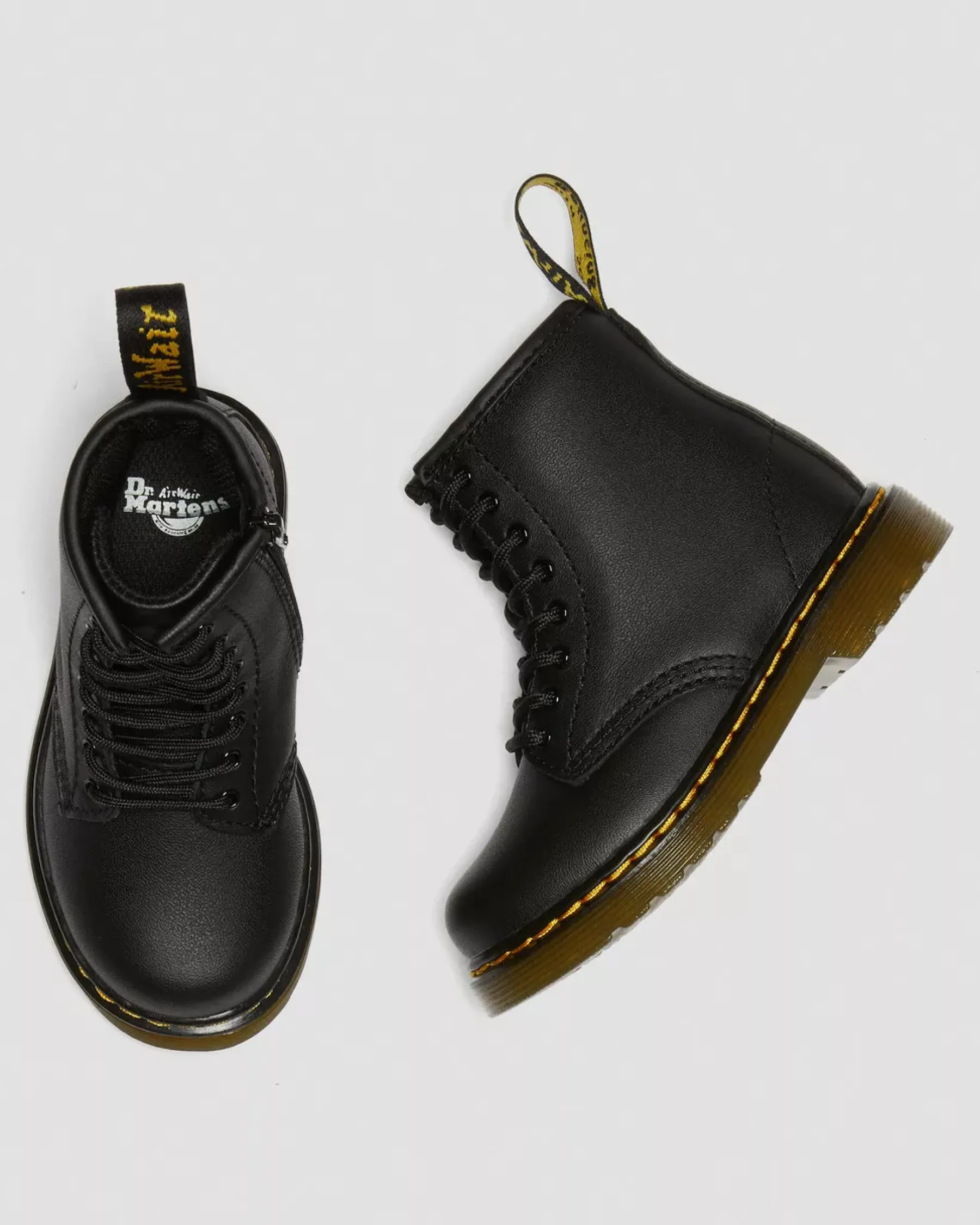 School Styles|Boots>Dr. Martens Toddler 1460 Softy T Leather Lace Up Boots Black — Softy T