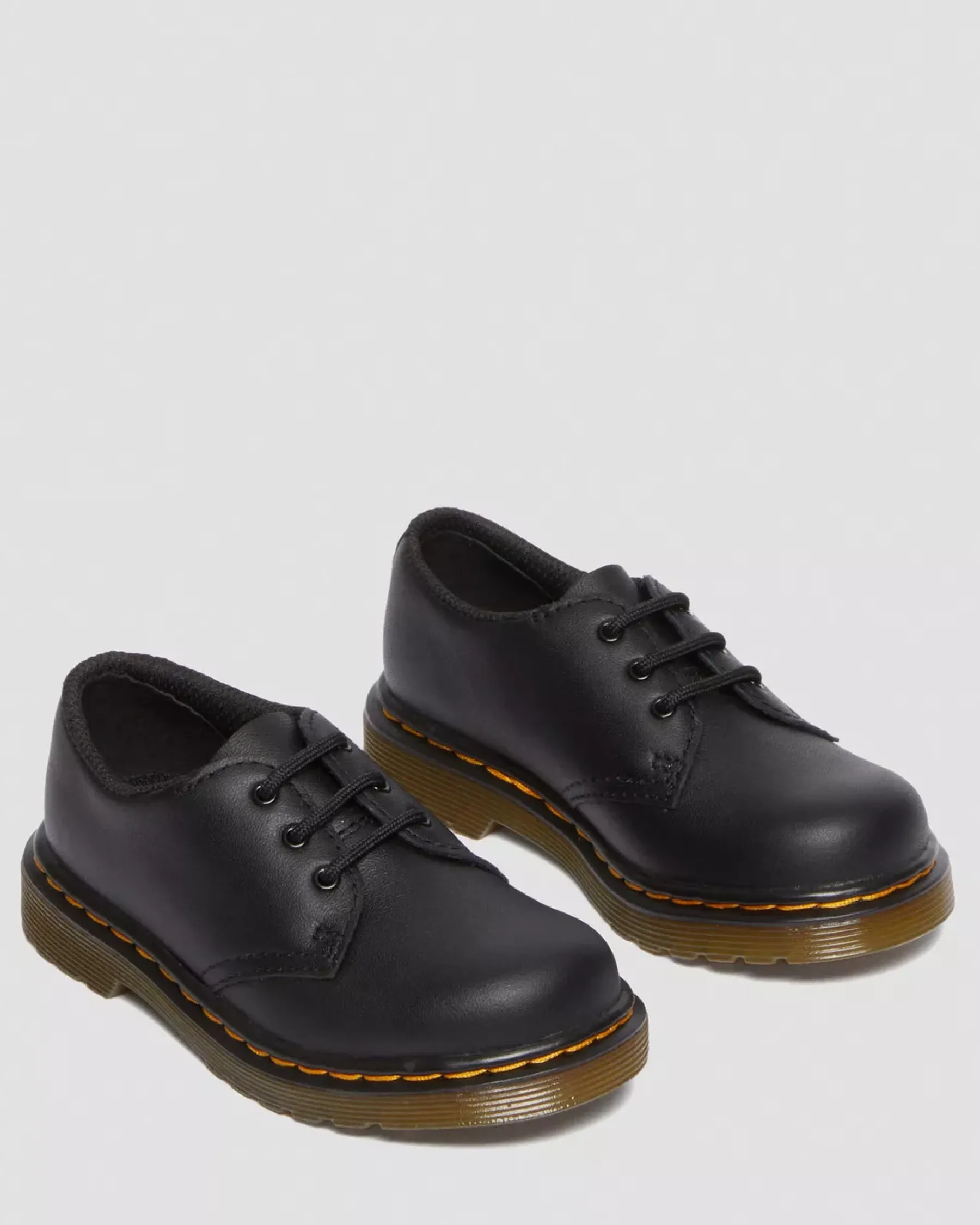 School Styles|Toddler / 2-4 Years>Dr. Martens Toddler 1461 Softy T Leather Oxford Shoes Black — Softy T