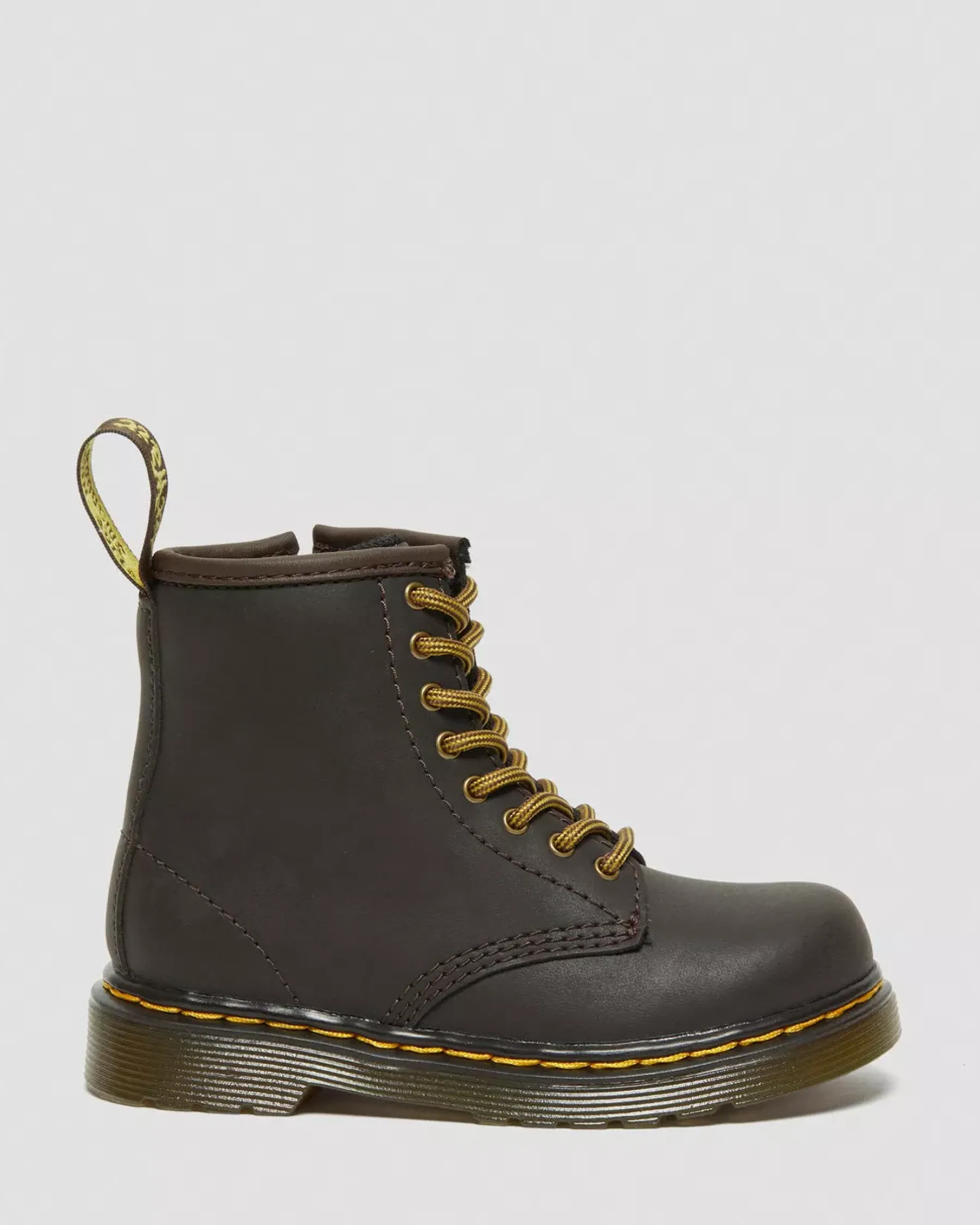 Toddler / 2-4 Years|Boots>Dr. Martens Toddler 1460 Wildhorse Leather Lace Up Boots Dark Brown — Wildhorse Lamper