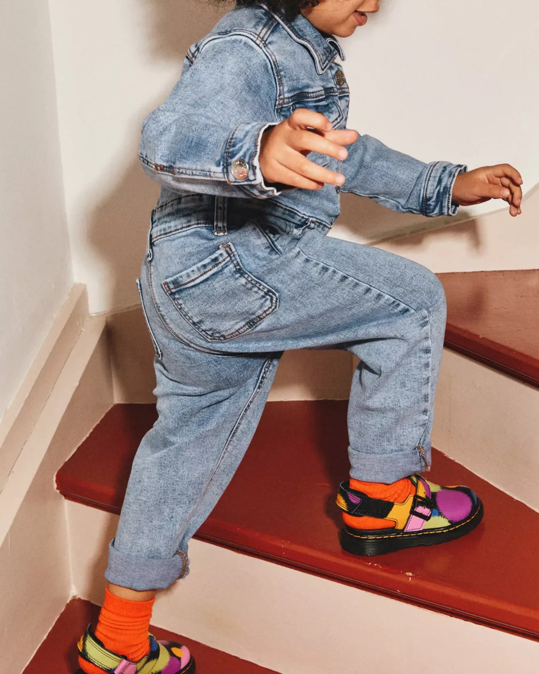 School Styles|Toddler / 2-4 Years>Dr. Martens Toddler Jorgie Haze Hydro Leather Slingback Mules Black