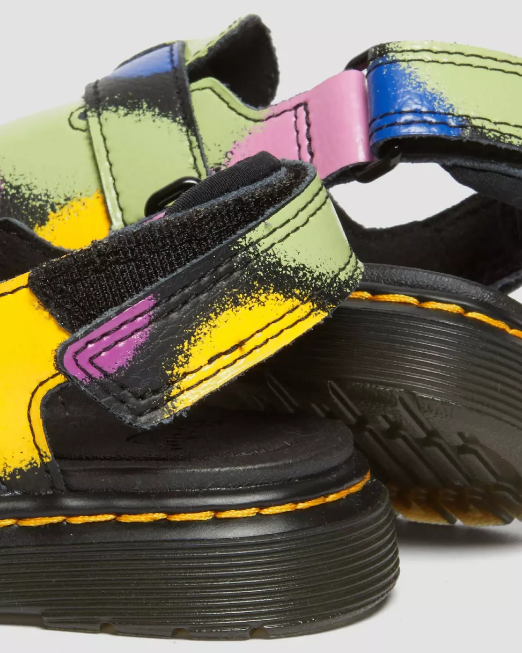School Styles|Toddler / 2-4 Years>Dr. Martens Toddler Jorgie Haze Hydro Leather Slingback Mules Black