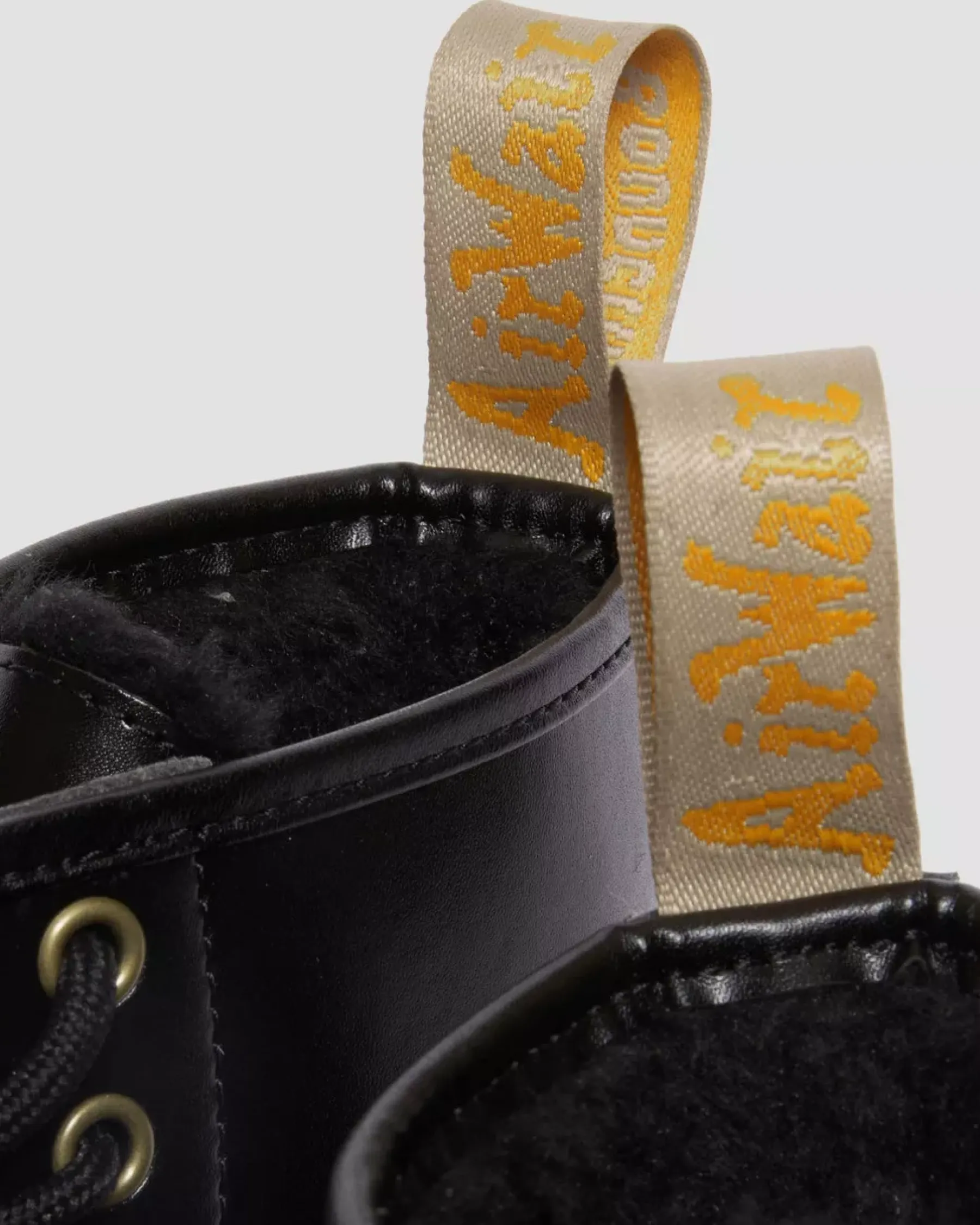 Vegan|Originals>Dr. Martens Vegan 1460 Faux Fur Lined Lace Up Boots Black — Norfolk Vegan