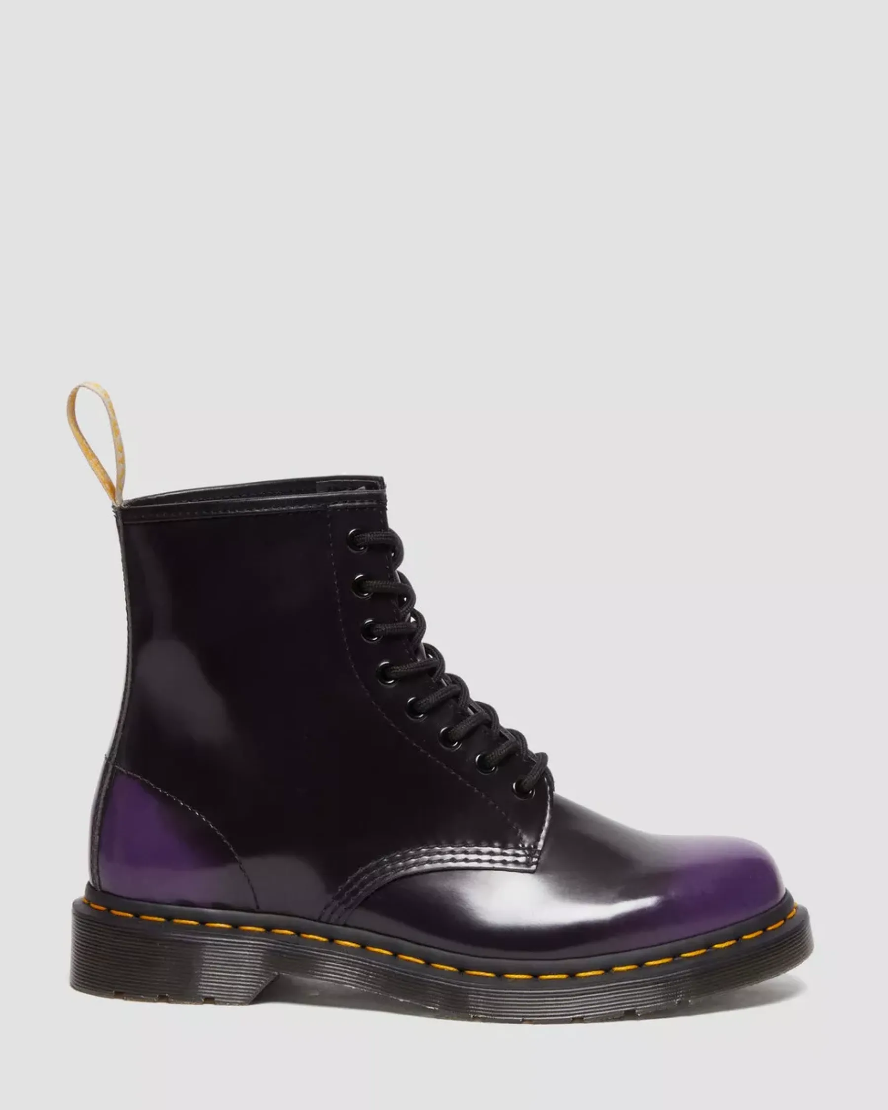 Sale|Vegan>Dr. Martens Vegan 1460 Lace Up Boots BLACK/RICH PURPLE — Oxford Rub Off
