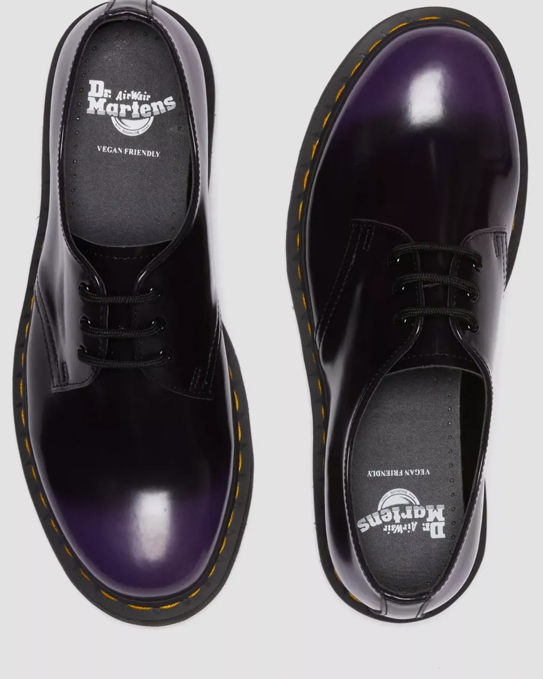 Sale|Vegan>Dr. Martens Vegan 1461 Oxford Shoes BLACK/RICH PURPLE — Oxford Rub Off