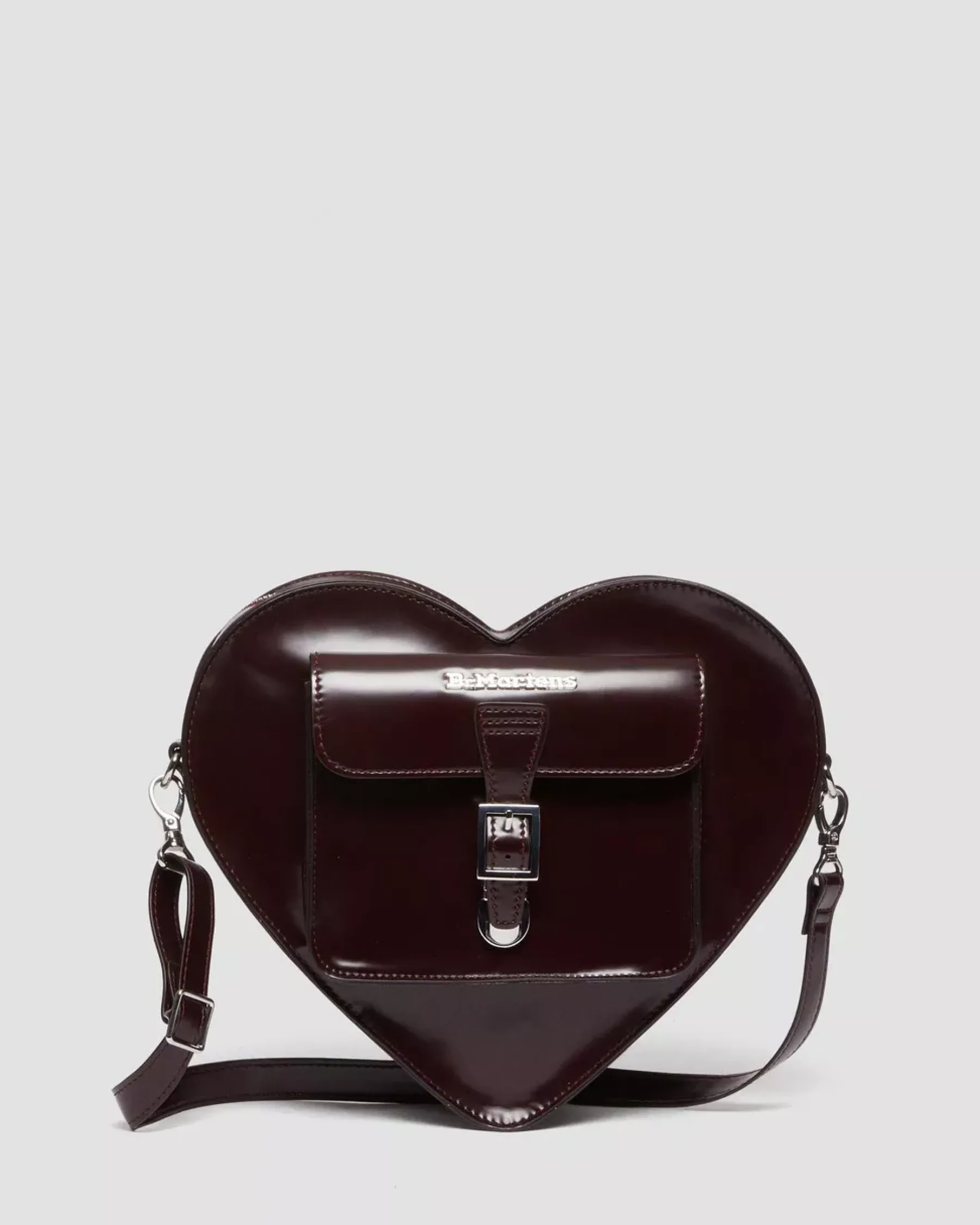 Vegan|Accessories>Dr. Martens Vegan Heart Shaped Backpack Cherry Red — Oxford Rub Off