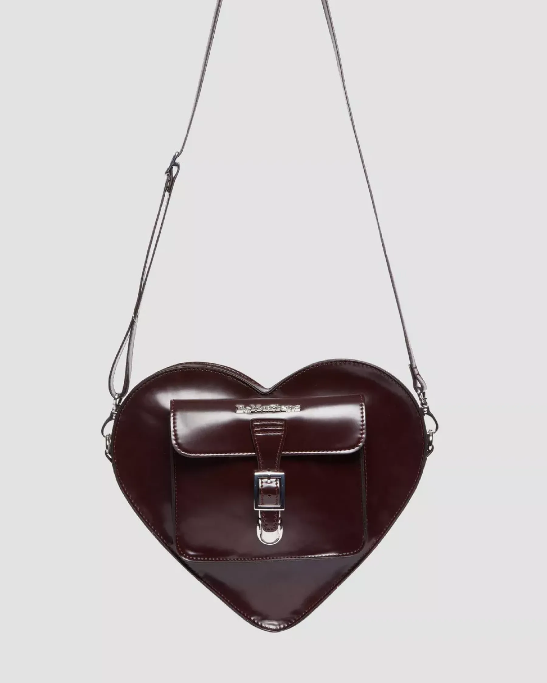 Vegan|Accessories>Dr. Martens Vegan Heart Shaped Backpack Cherry Red — Oxford Rub Off