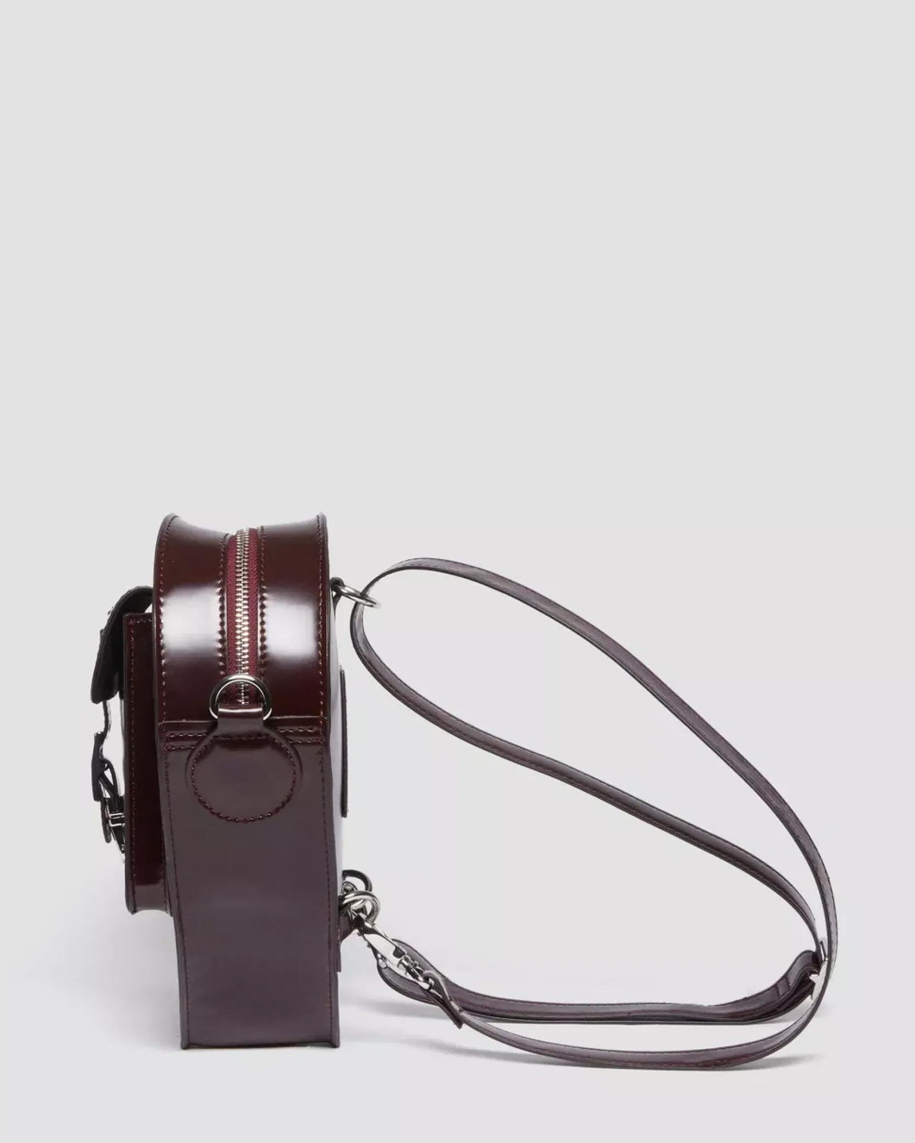 Vegan|Accessories>Dr. Martens Vegan Heart Shaped Backpack Cherry Red — Oxford Rub Off