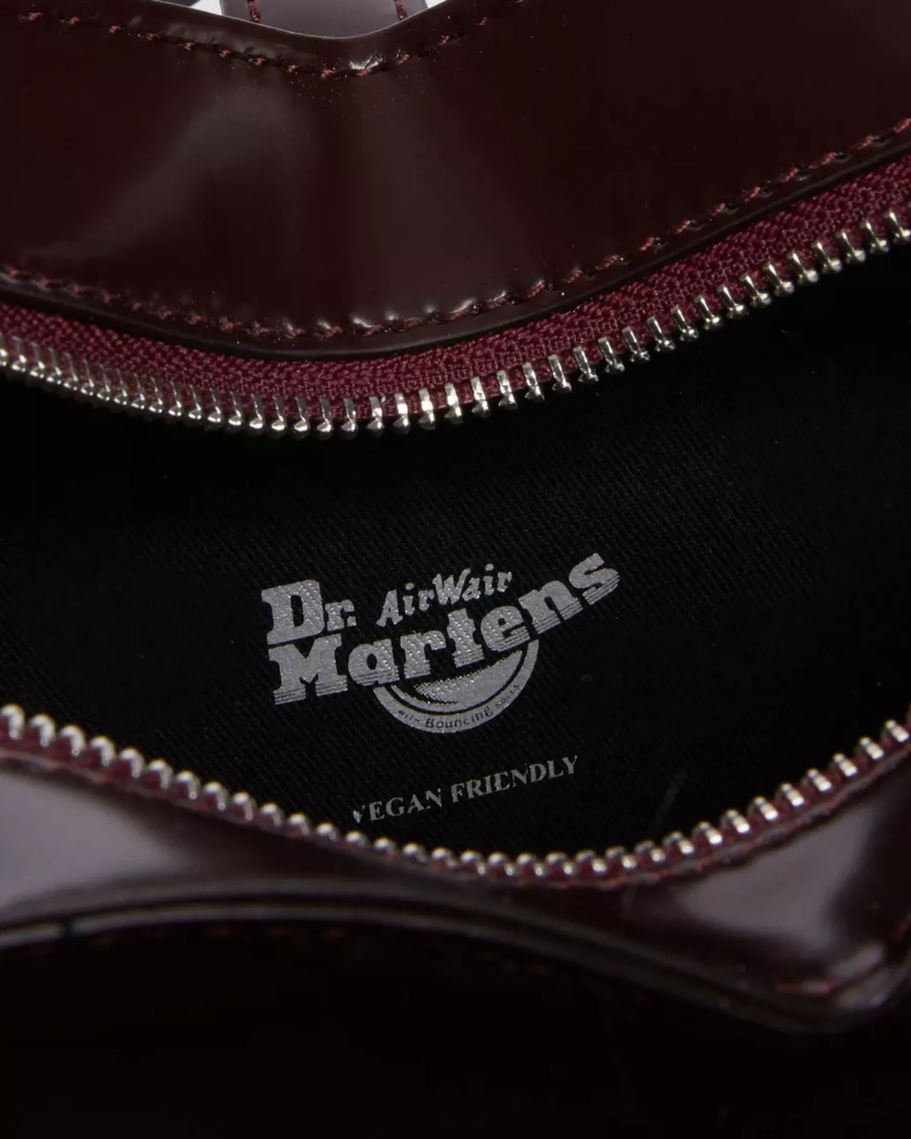 Vegan|Accessories>Dr. Martens Vegan Heart Shaped Backpack Cherry Red — Oxford Rub Off