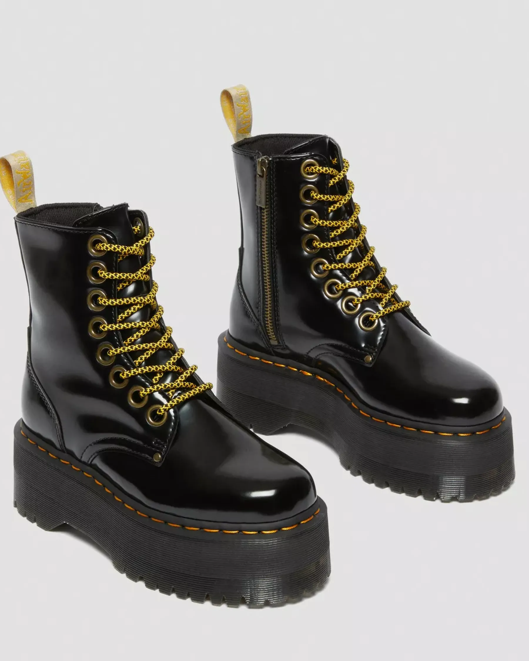 Platform Boots|Ankle Boots>Dr. Martens Vegan Jadon Boot Max Platforms Black — Oxford