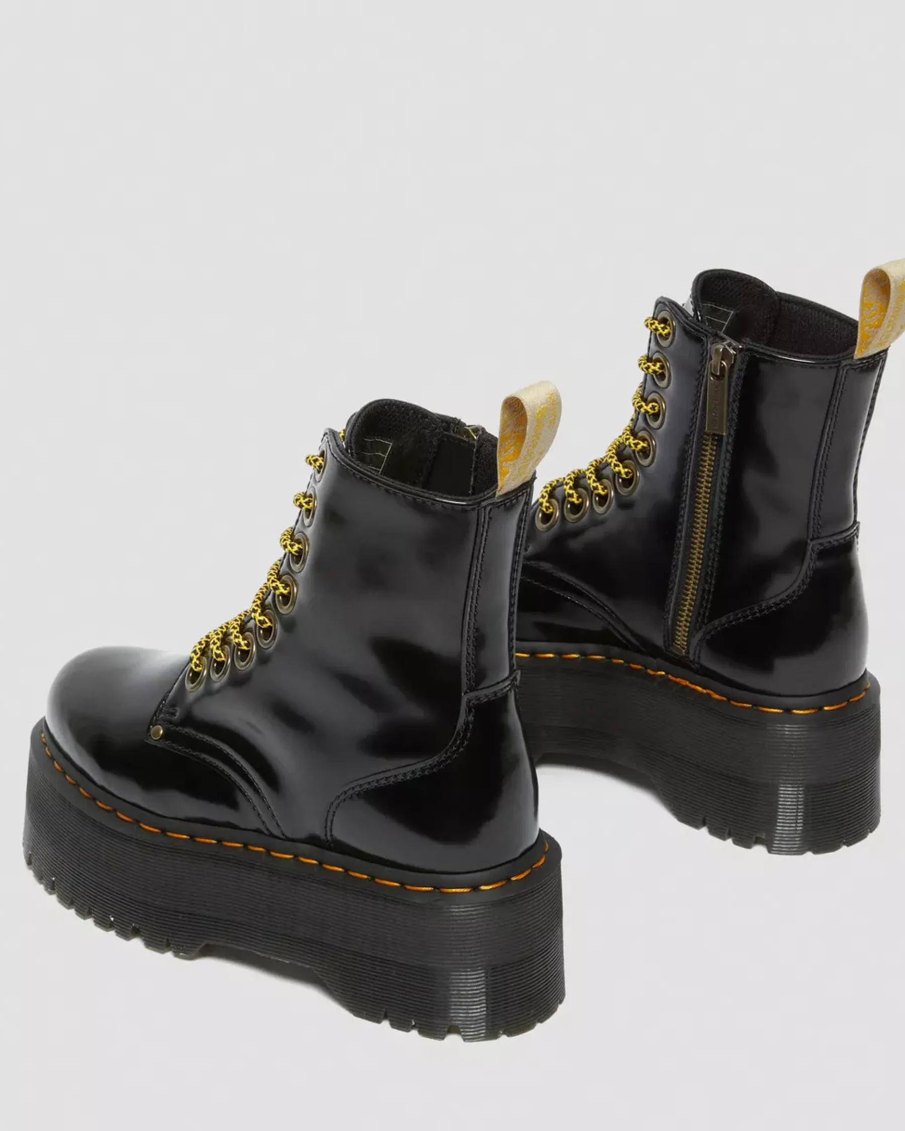 Platform Boots|Ankle Boots>Dr. Martens Vegan Jadon Boot Max Platforms Black — Oxford