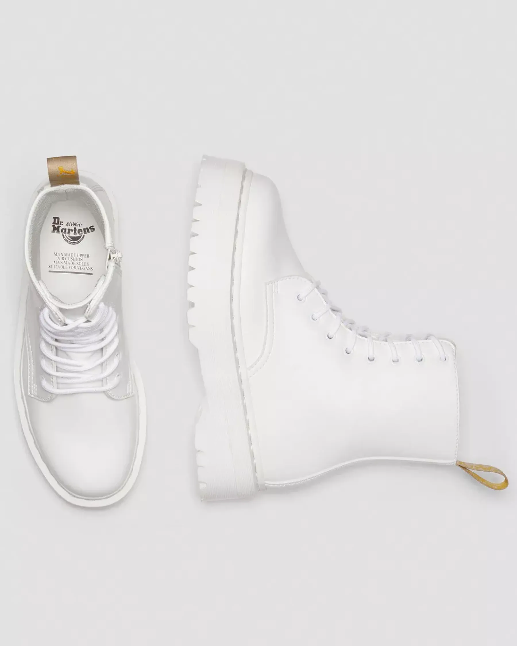 Sale|Vegan>Dr. Martens Vegan Jadon II Boot Kemble Mono Platforms White — Kemble