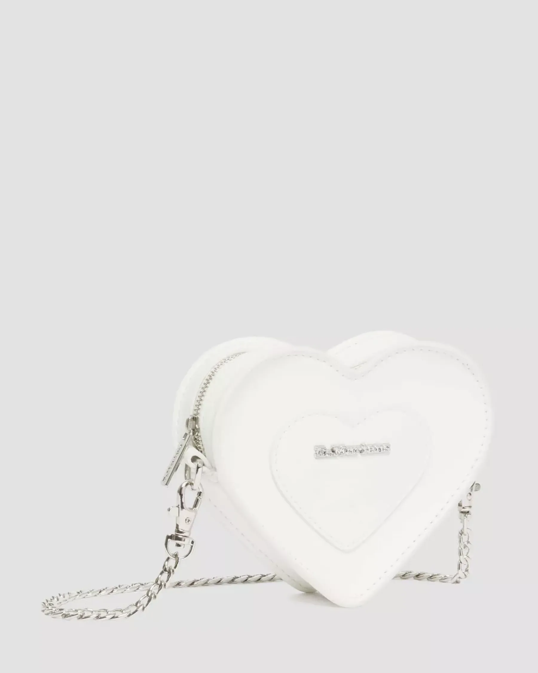 Accessories|Bags>Dr. Martens Vegan Mini Heart Shaped Bag White — Kemble Pu