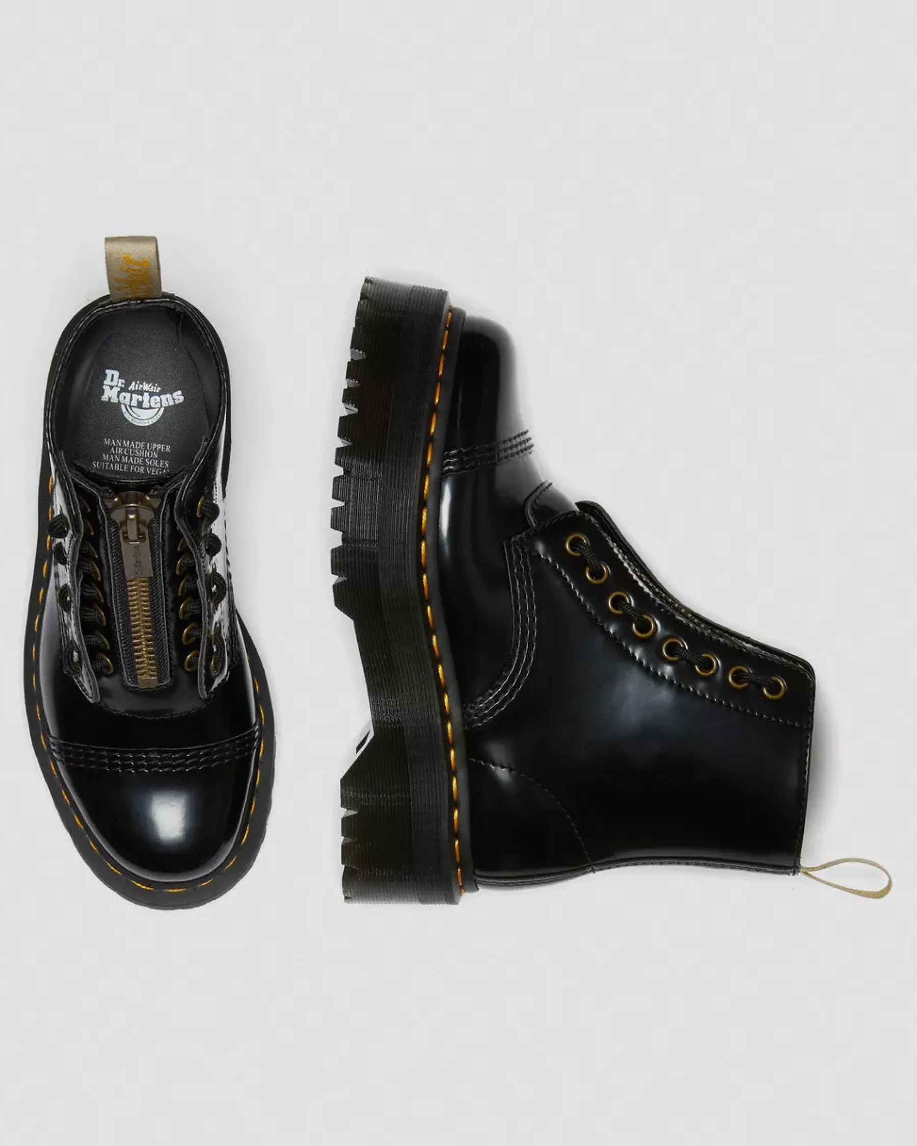 Ankle Boots|Platforms>Dr. Martens Vegan Sinclair Platform Boots Black — Oxford