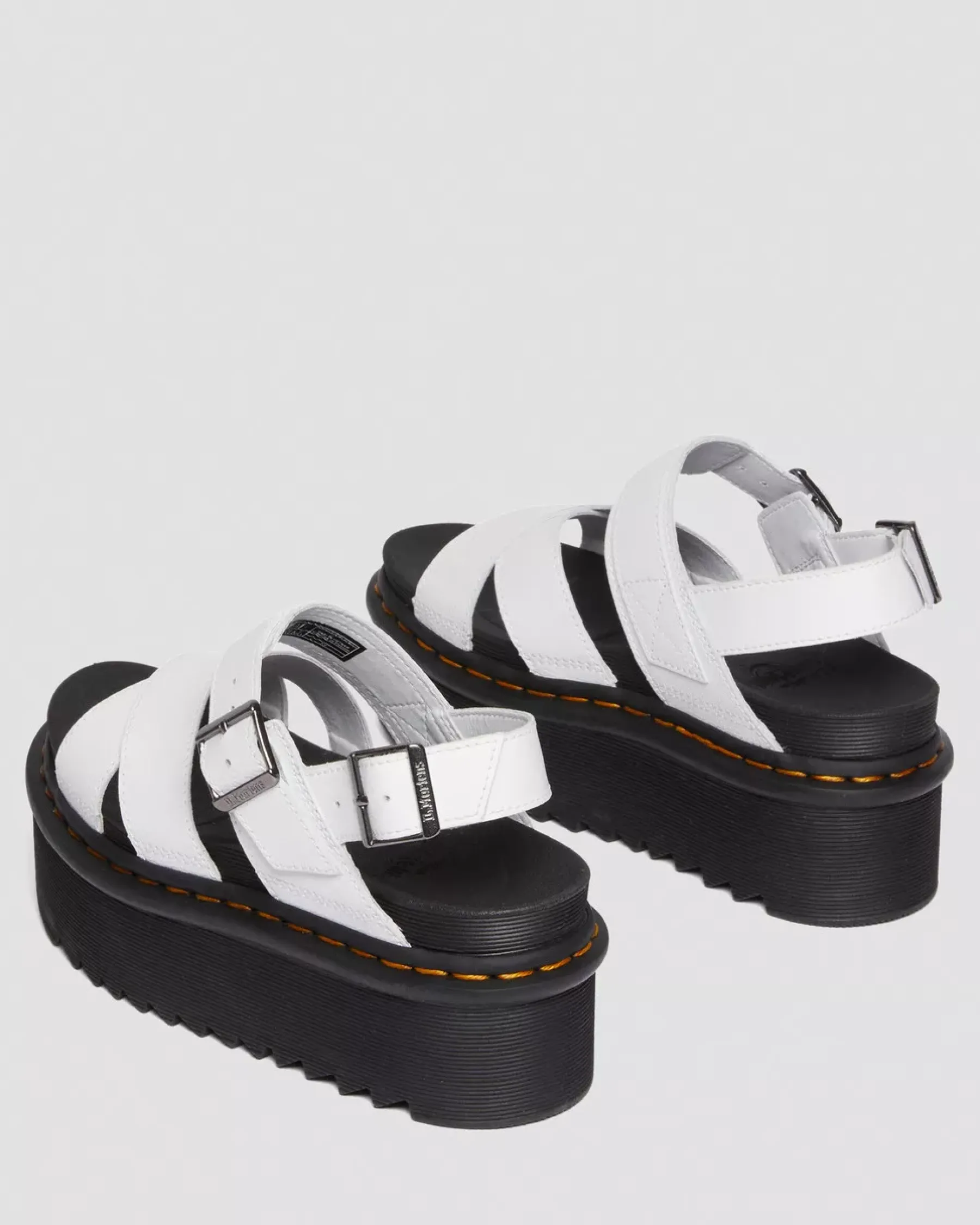 Platform Sandals|Strap Sandals>Dr. Martens Voss II Athena Leather Strap Platform Sandals White — Athena
