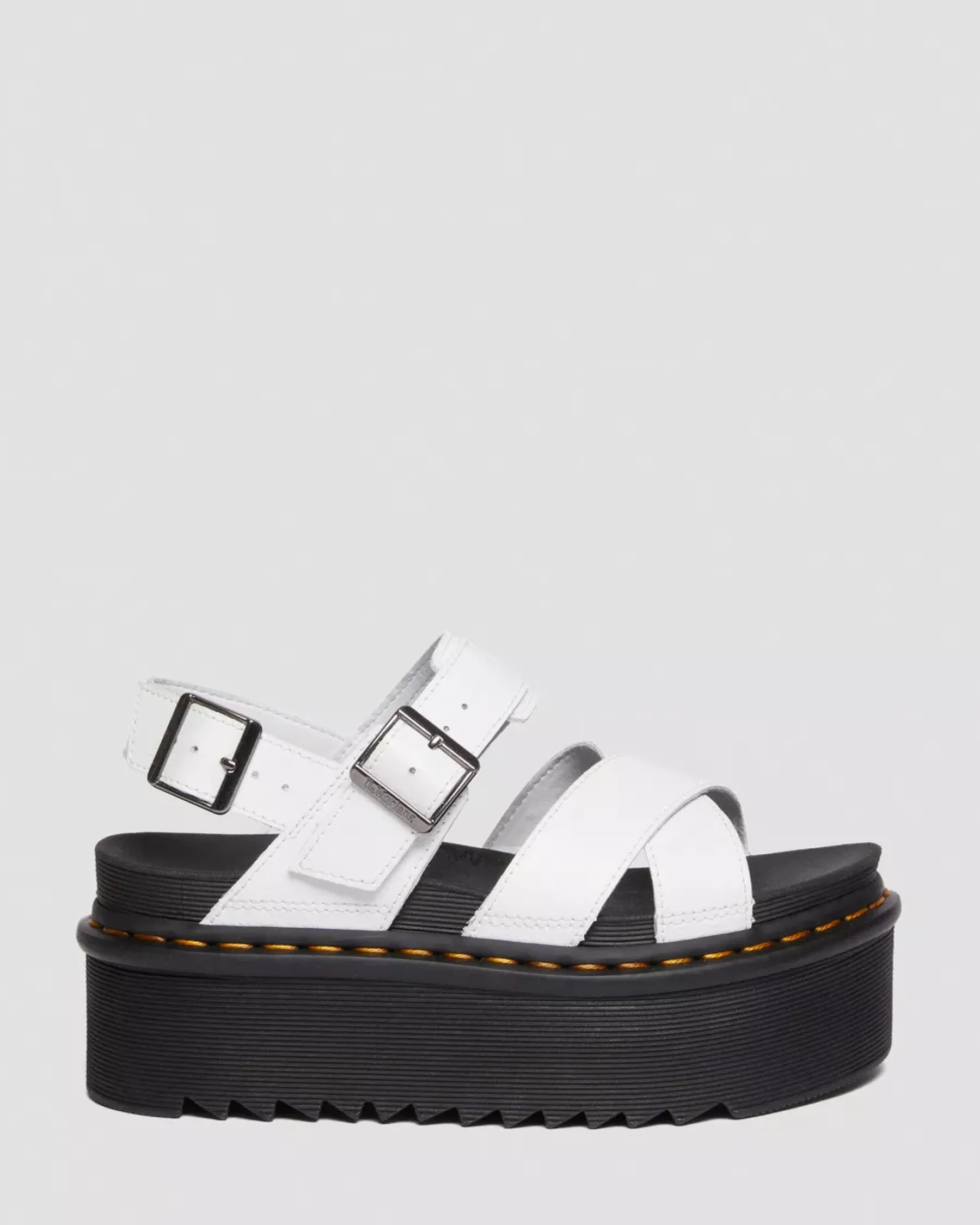 Platform Sandals|Strap Sandals>Dr. Martens Voss II Athena Leather Strap Platform Sandals White — Athena