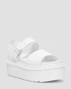 Sale|Platform Sandals>Dr. Martens Voss Mono Leather Platform Strap Sandals White — Hydro Leather