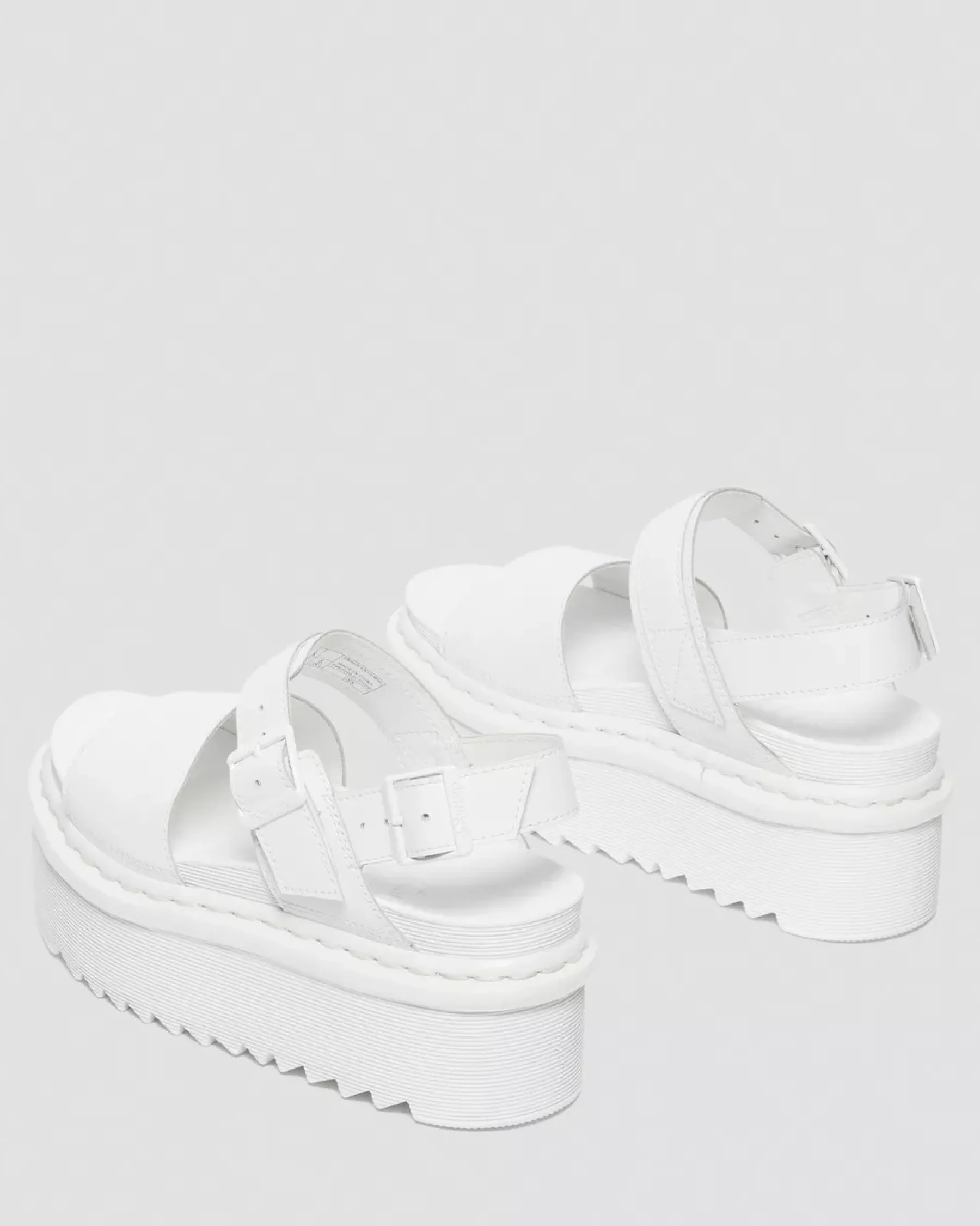 Sale|Platform Sandals>Dr. Martens Voss Mono Leather Platform Strap Sandals White — Hydro Leather