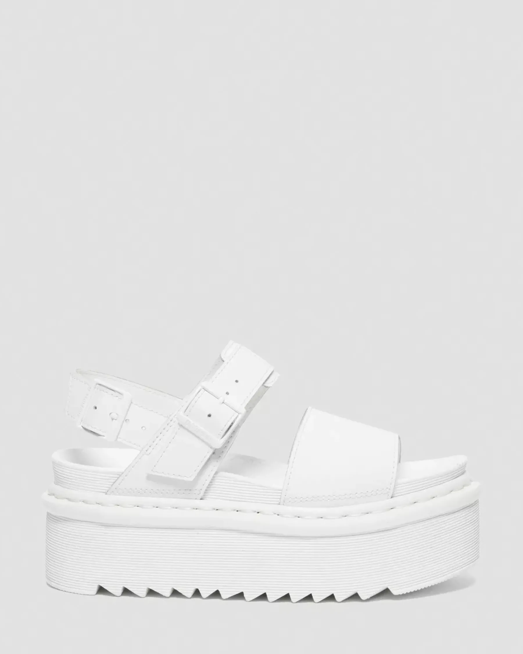Sale|Platform Sandals>Dr. Martens Voss Mono Leather Platform Strap Sandals White — Hydro Leather