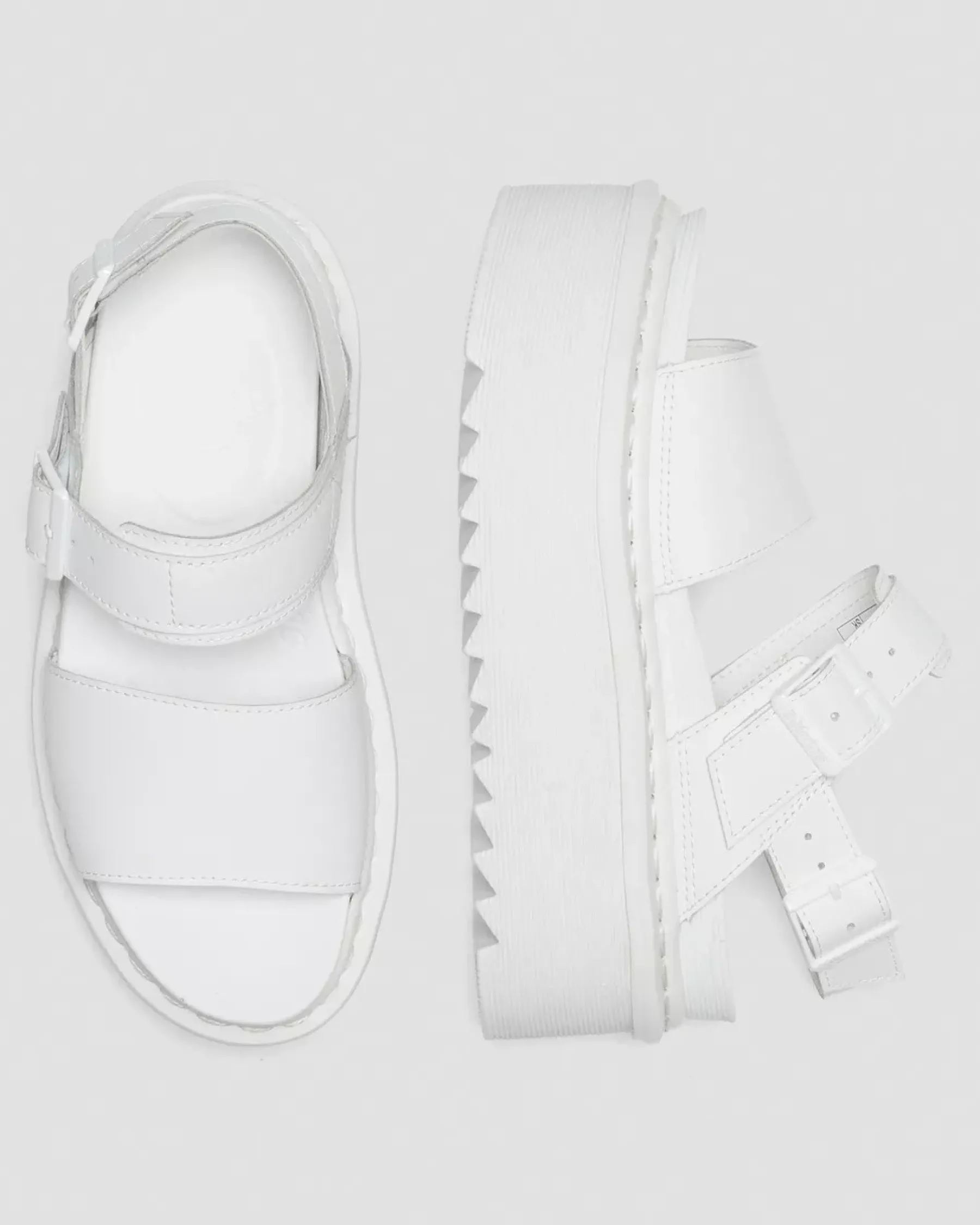 Sale|Platform Sandals>Dr. Martens Voss Mono Leather Platform Strap Sandals White — Hydro Leather