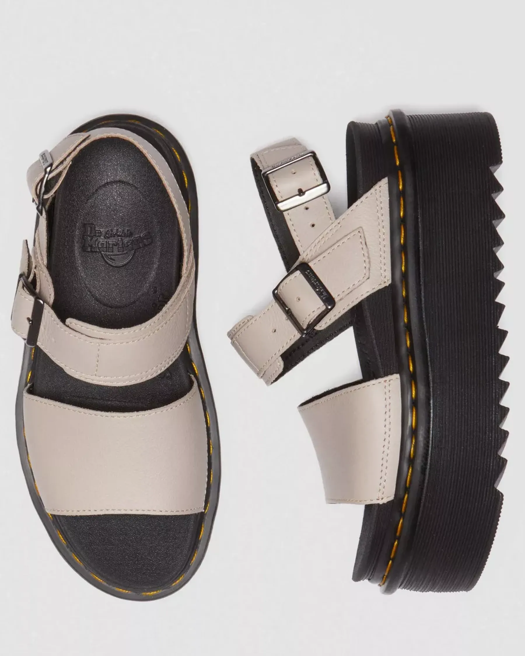 Platform Sandals|Strap Sandals>Dr. Martens Voss Leather Platform Sandals Pisa
