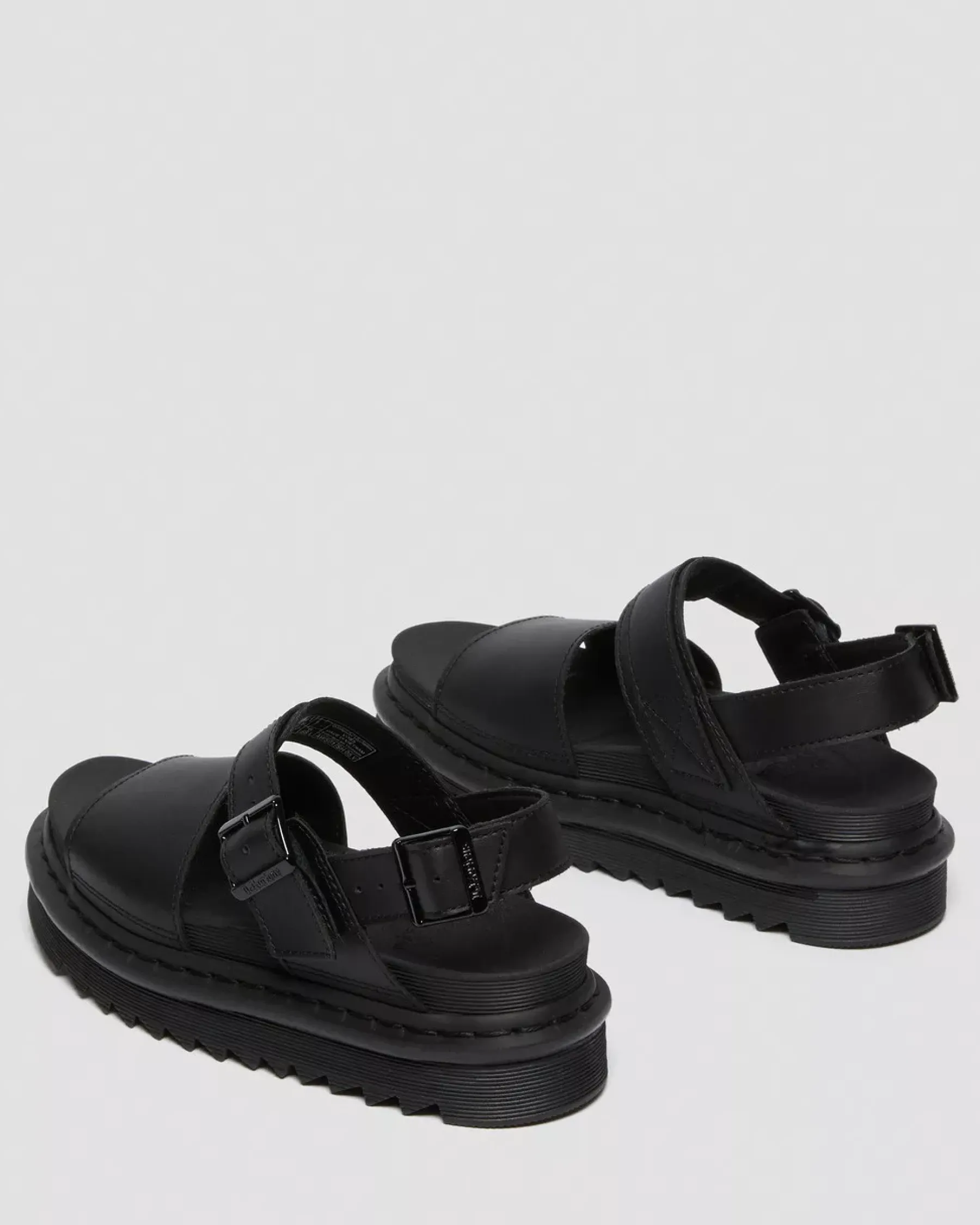 Platform Sandals|Strap Sandals>Dr. Martens Voss Women's Leather Strap Sandals Black — Hydro Leather
