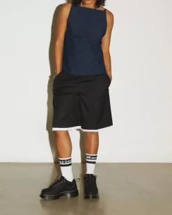 Casual Boots|Shoes>Dr. Martens Woodard Tumbled Nubuck Leather Low Casual Boots Black — Titan