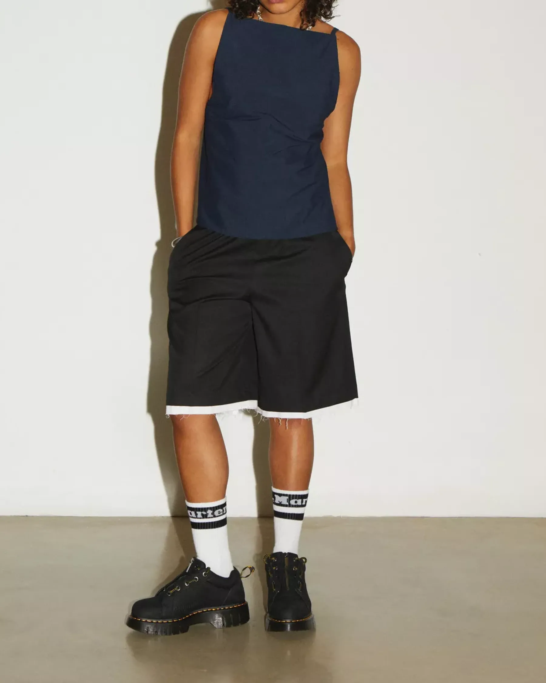 Casual Boots|Shoes>Dr. Martens Woodard Tumbled Nubuck Leather Low Casual Boots Black — Titan