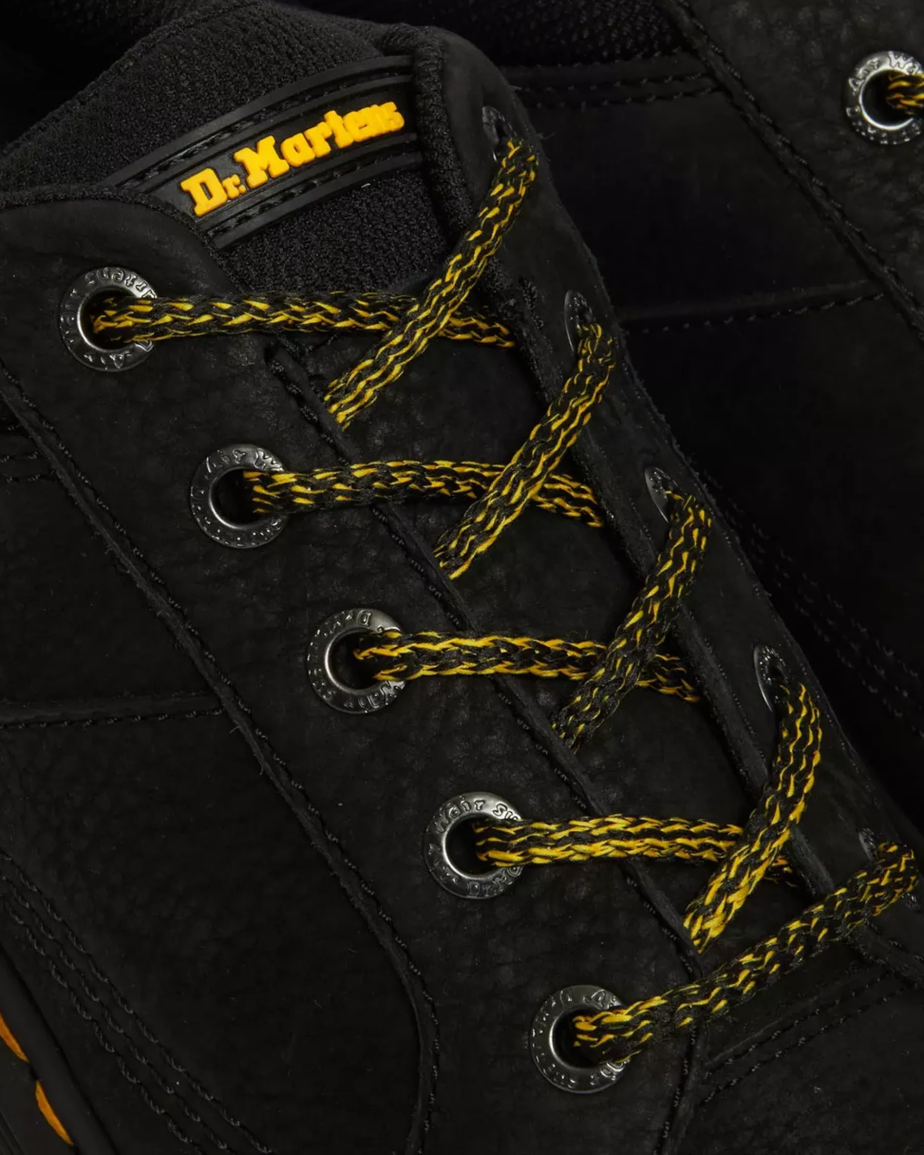 Casual Boots|Shoes>Dr. Martens Woodard Tumbled Nubuck Leather Low Casual Boots Black — Titan