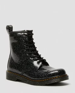 Glitter & Patent Boots|School Styles>Dr. Martens Youth 1460 Glitter Lace Up Boots Black — Cosmic Glitter