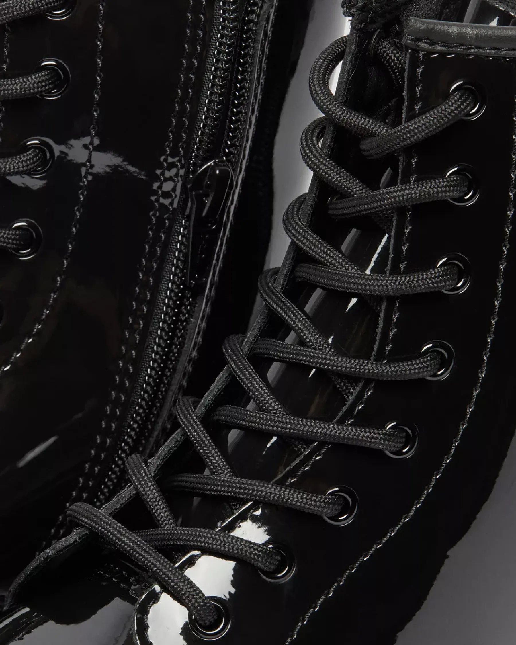 Glitter & Patent Boots|School Styles>Dr. Martens Youth 1460 Patent Leather Lace Up Boots Black — Patent Leather
